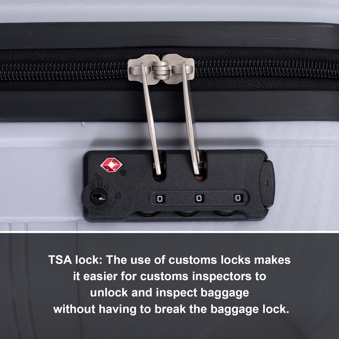 Hardshell Suitcase Spinner Wheels PP Luggage Sets Lightweight Durable Suitcase with TSA Lock,3-Piece Set (20/24/28) ,Silver