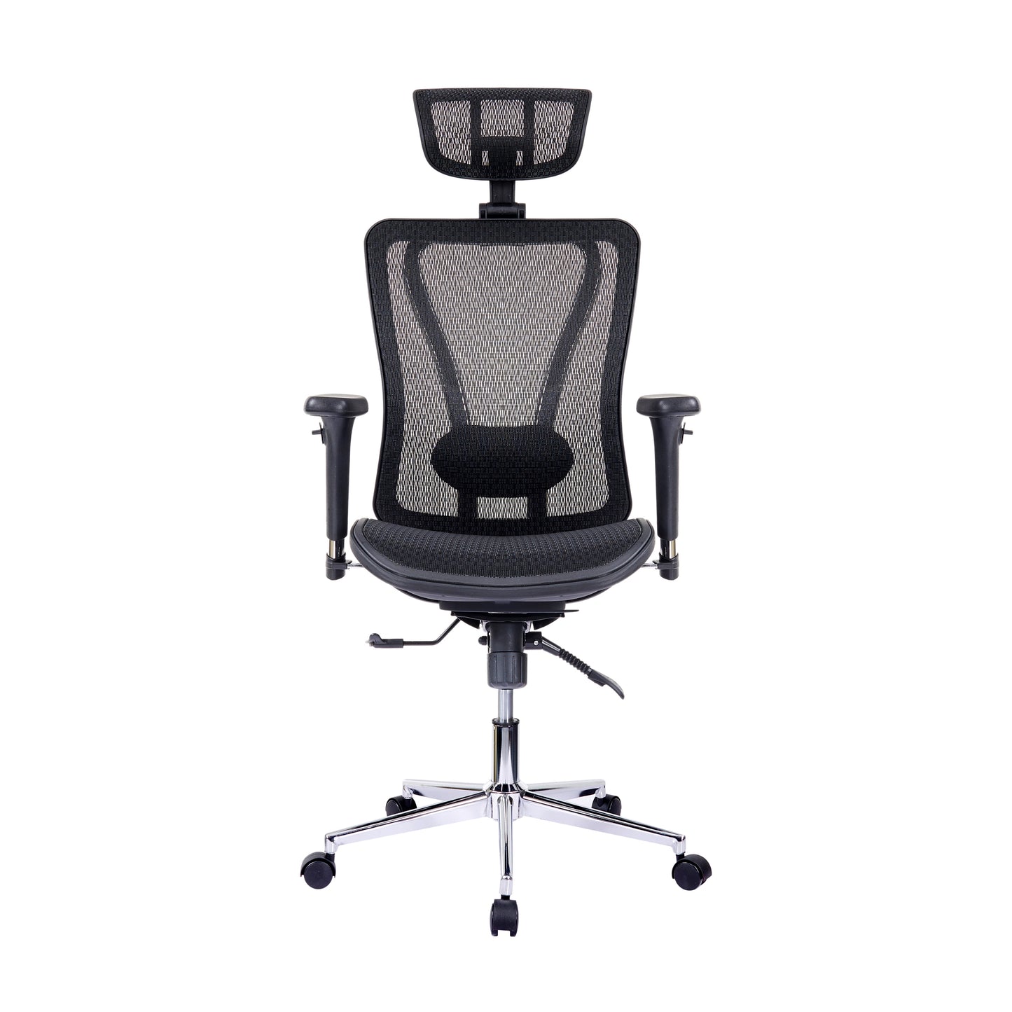 High Back Executive Mesh Office Chair with Arms, Headrest and Lumbar Support , Black