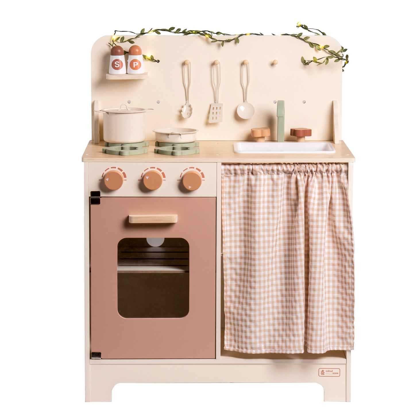 Cream Kitchen Playset with Bohemian-inspired Design for Kids