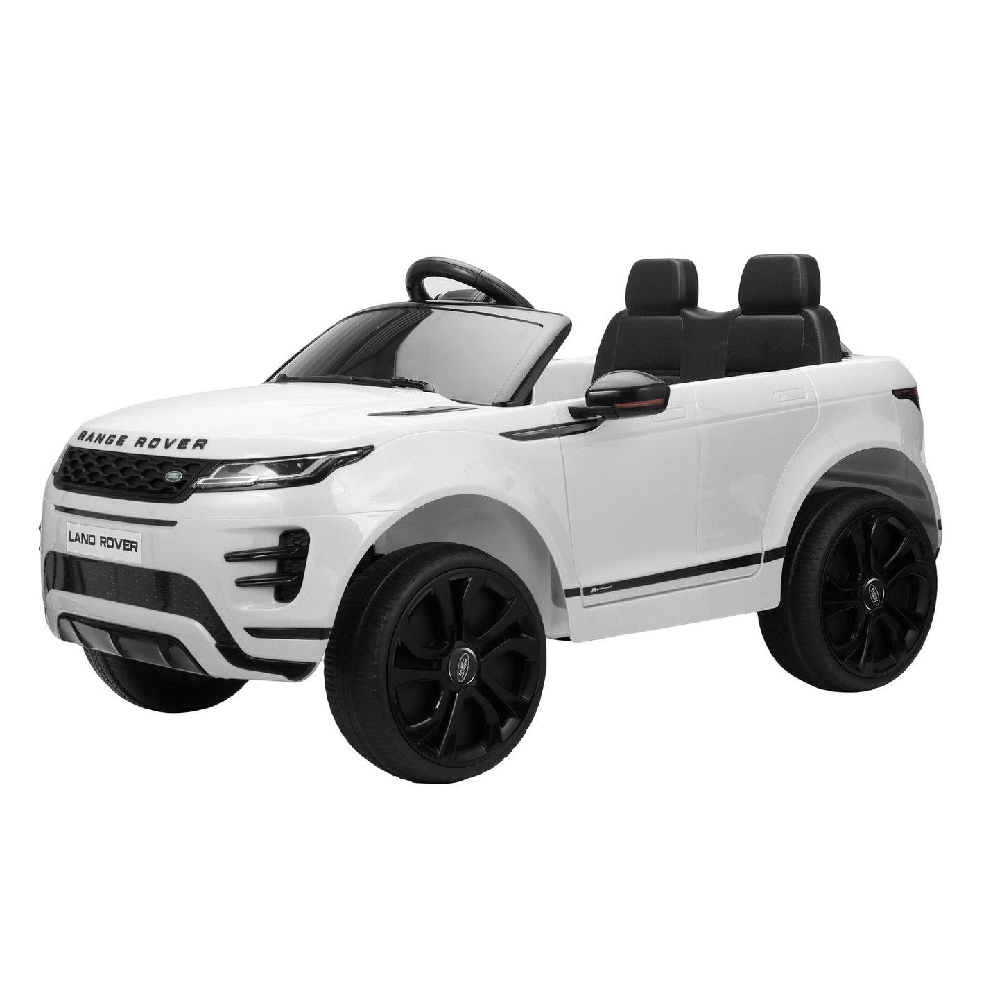 12V Land Rover Licensed Vehicle, Kids Ride On Car with 2.4G RC, 4 Spring-Suspension Wheels, LED Lights, Music, Electric Vehicle Toy for Boys Girls, 3-6 Years Old - White