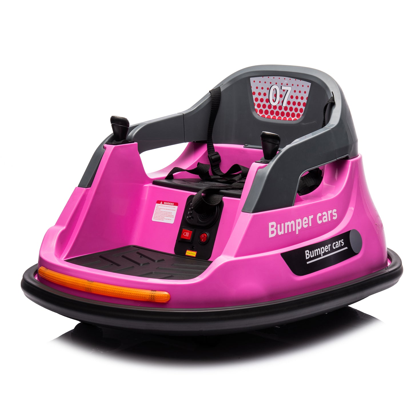 12V Pink Bumper Car with Remote Control and LED Lights