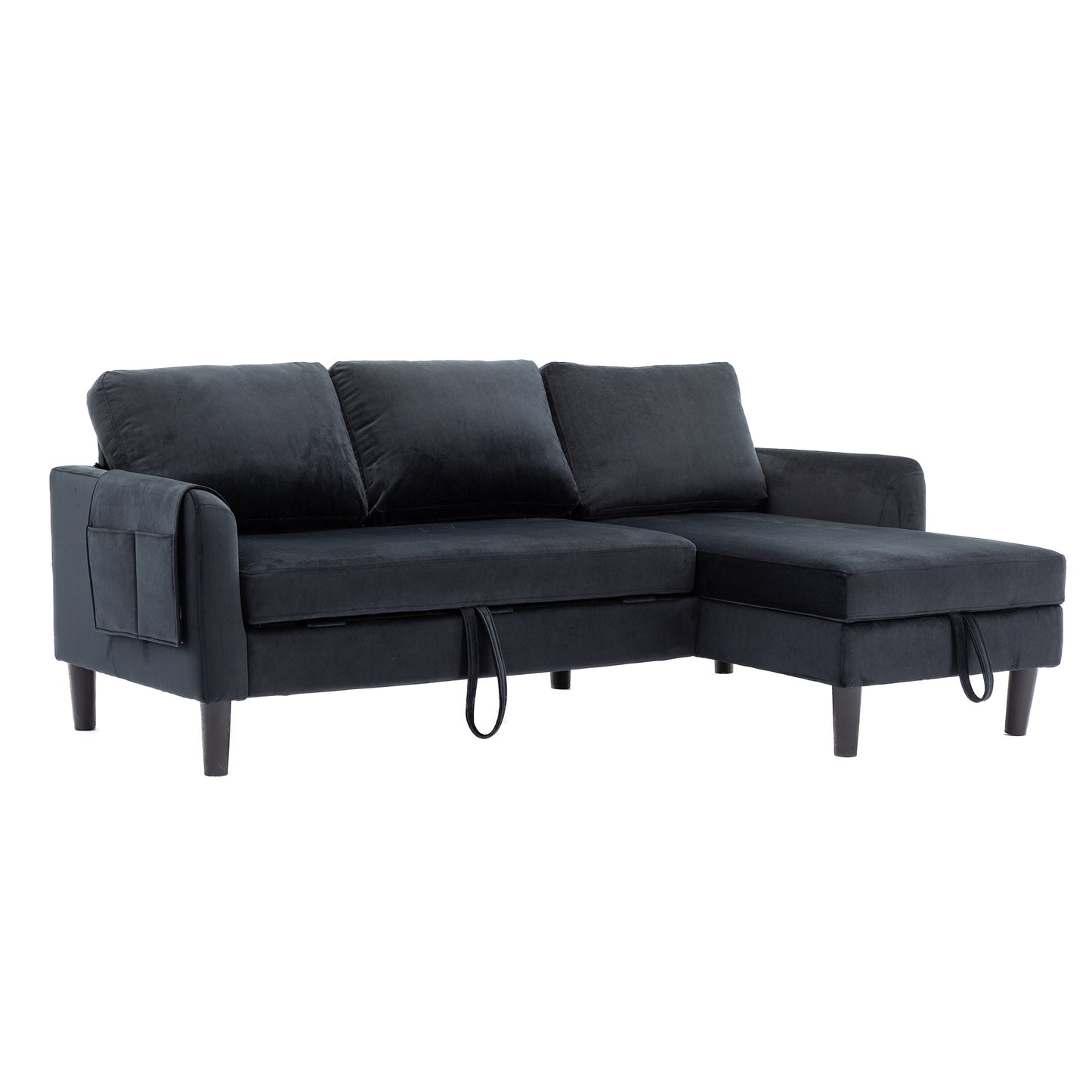 UNITED WE WIN Sectional Sofa Reversible Sectional Sleeper Sectional Sofa with Storage Chaise