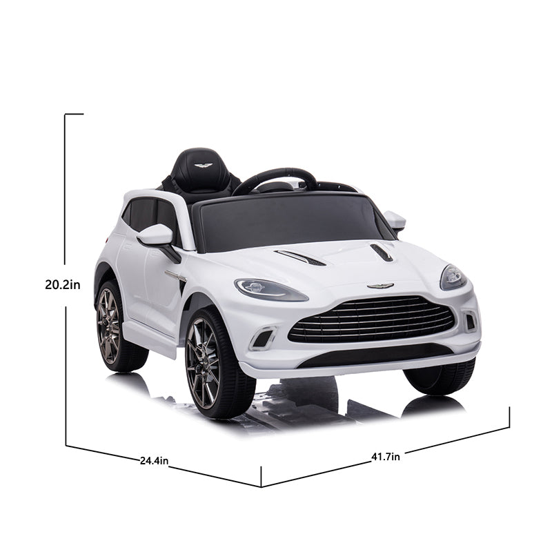 12V Dual-drive remote control electric Kid Ride On Car,Battery Powered Kids Ride-on Car White, 4 Wheels Children toys vehicle,LED Headlights,remote control,music,USB.