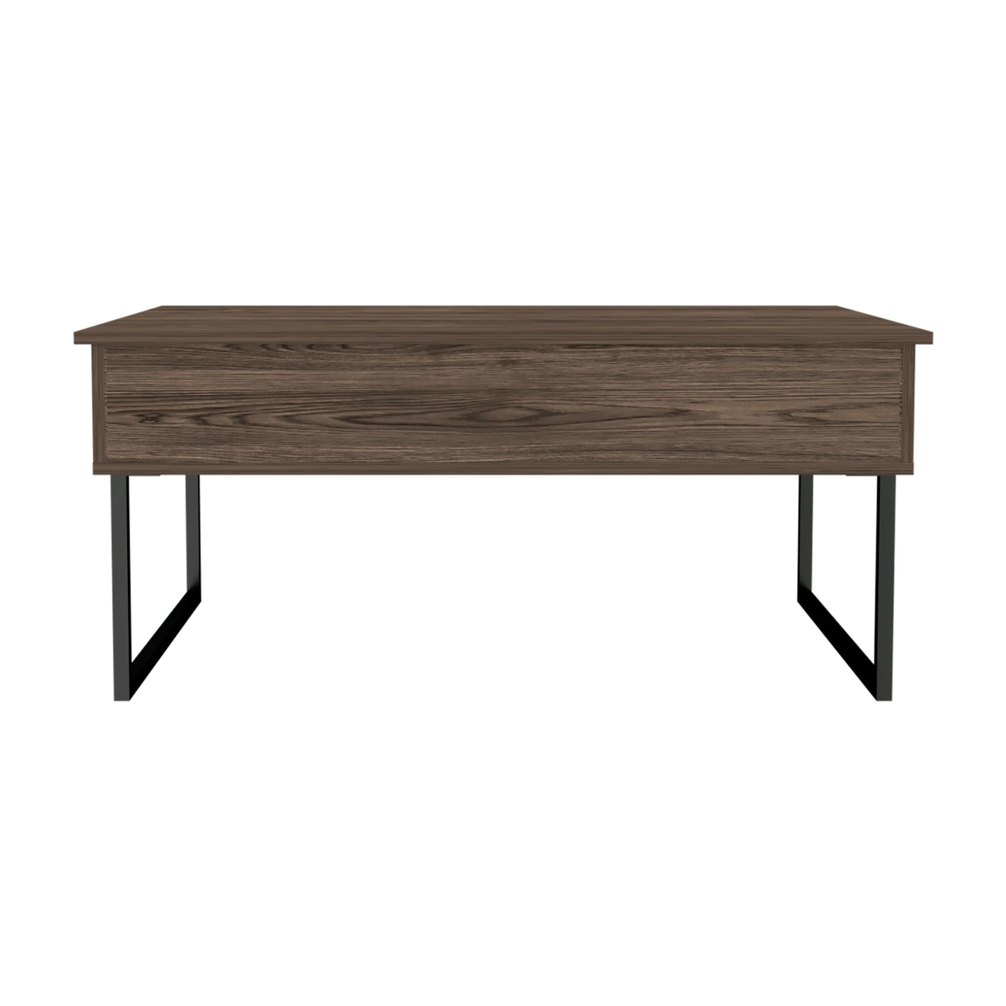 Trumbel Rectangle Lift Top Coffee Table in Dark Walnut with Concealed Storage