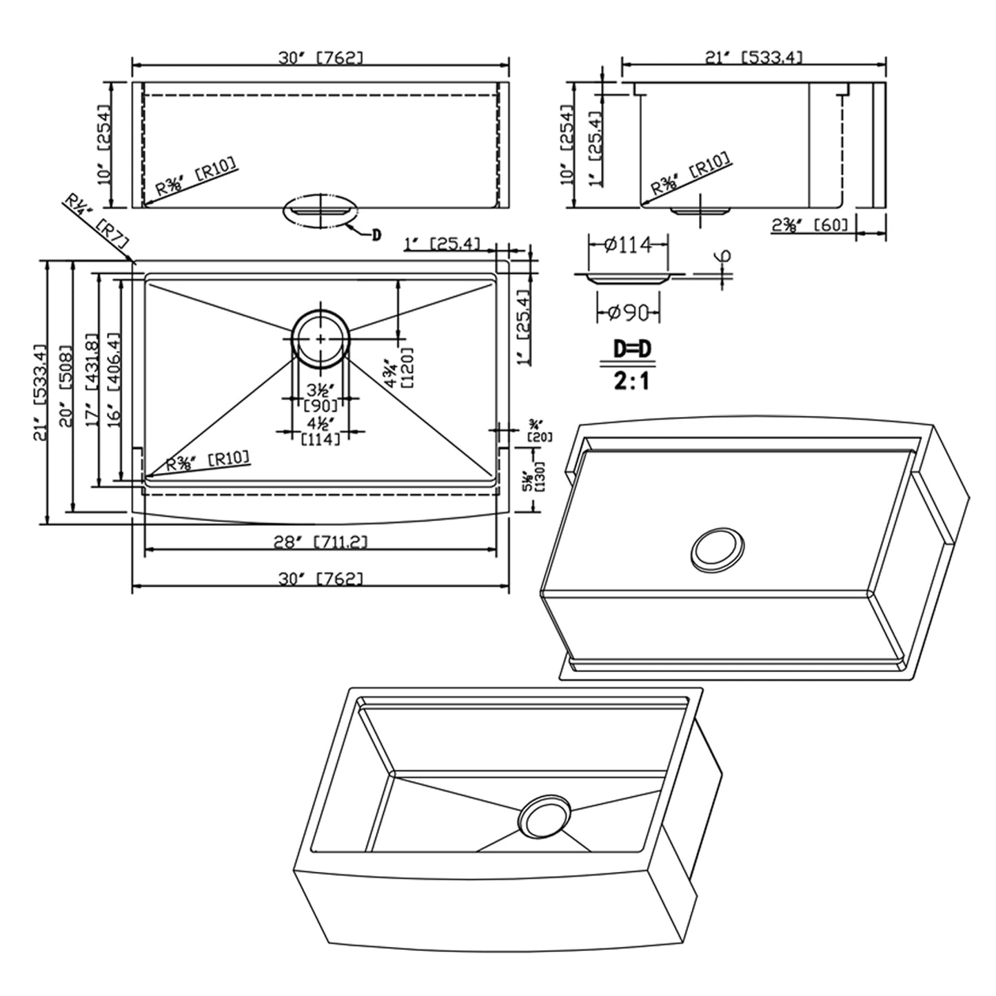 Contemporary Matte Black Stainless Steel Farmhouse Kitchen Sink with Accessory Kit and Workstation Feature