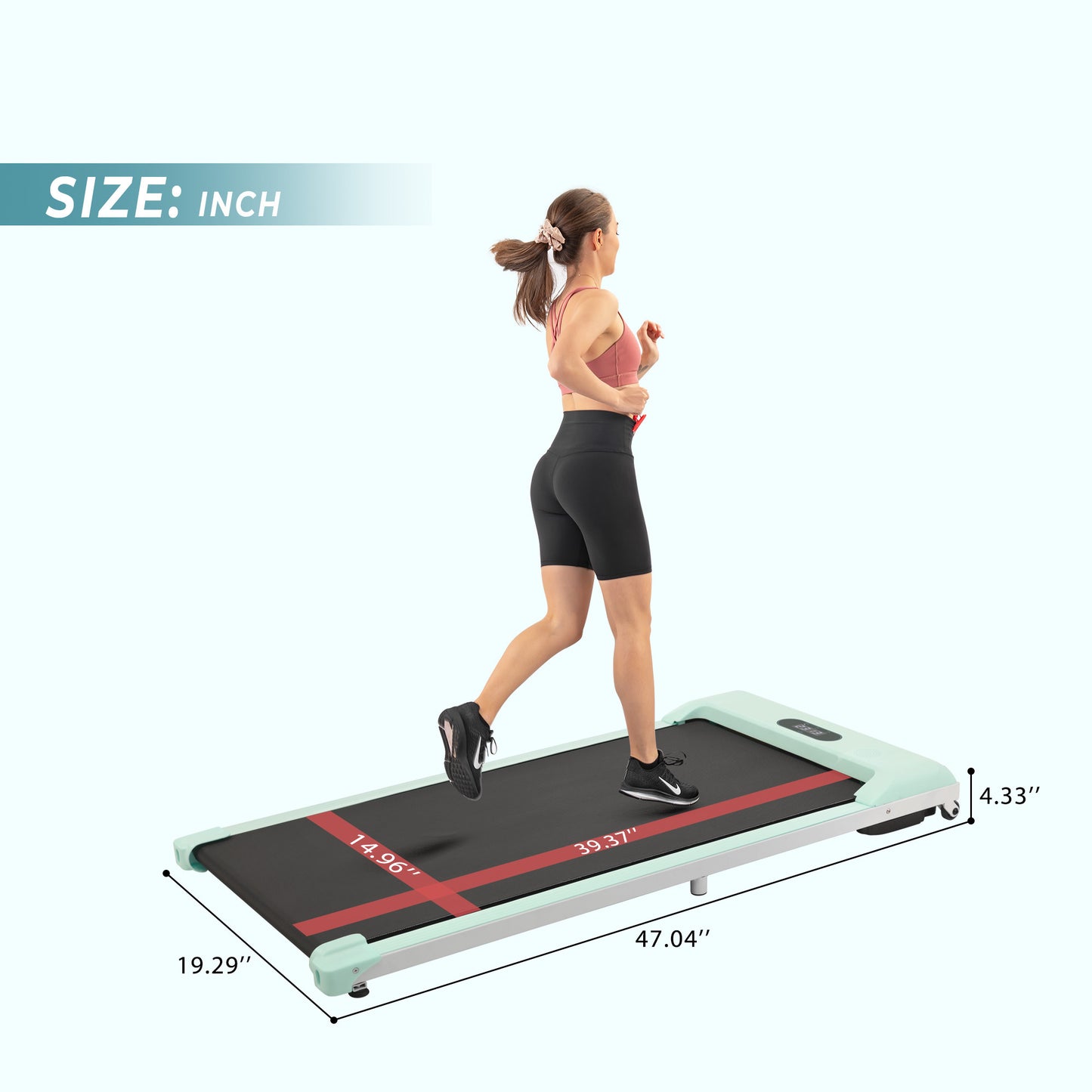 2 in 1 Under Desk Electric Treadmill 2.5HP, with Bluetooth APP and speaker, Remote Control, Display, Walking Jogging Running Machine Fitness Equipment for Home Gym Office