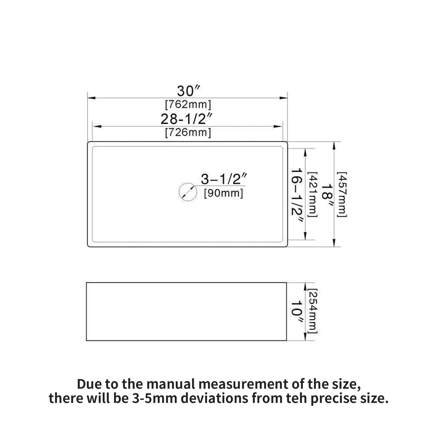 30-Inch White Farmhouse Sink with Stainless Steel Accessories