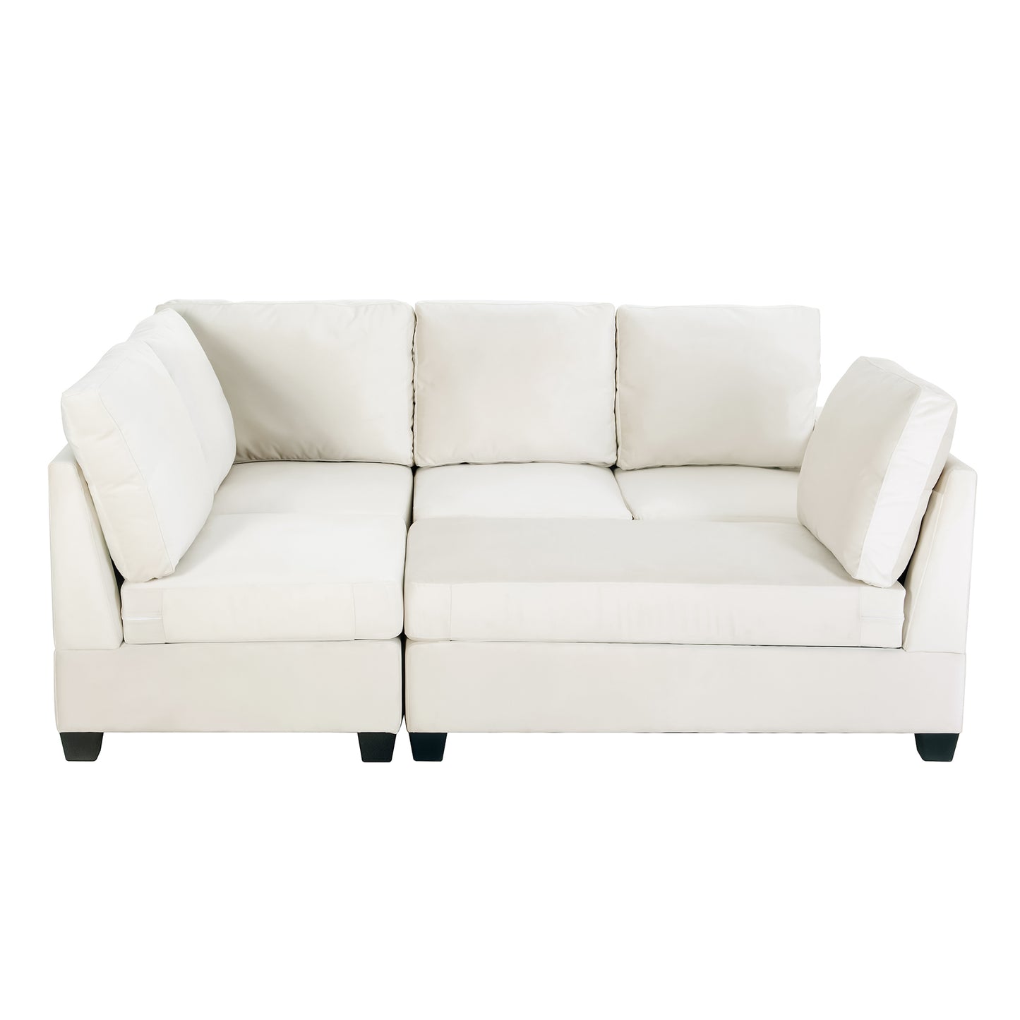 Modern L-shaped Sectional Sofa with Convertible Chaise Lounge