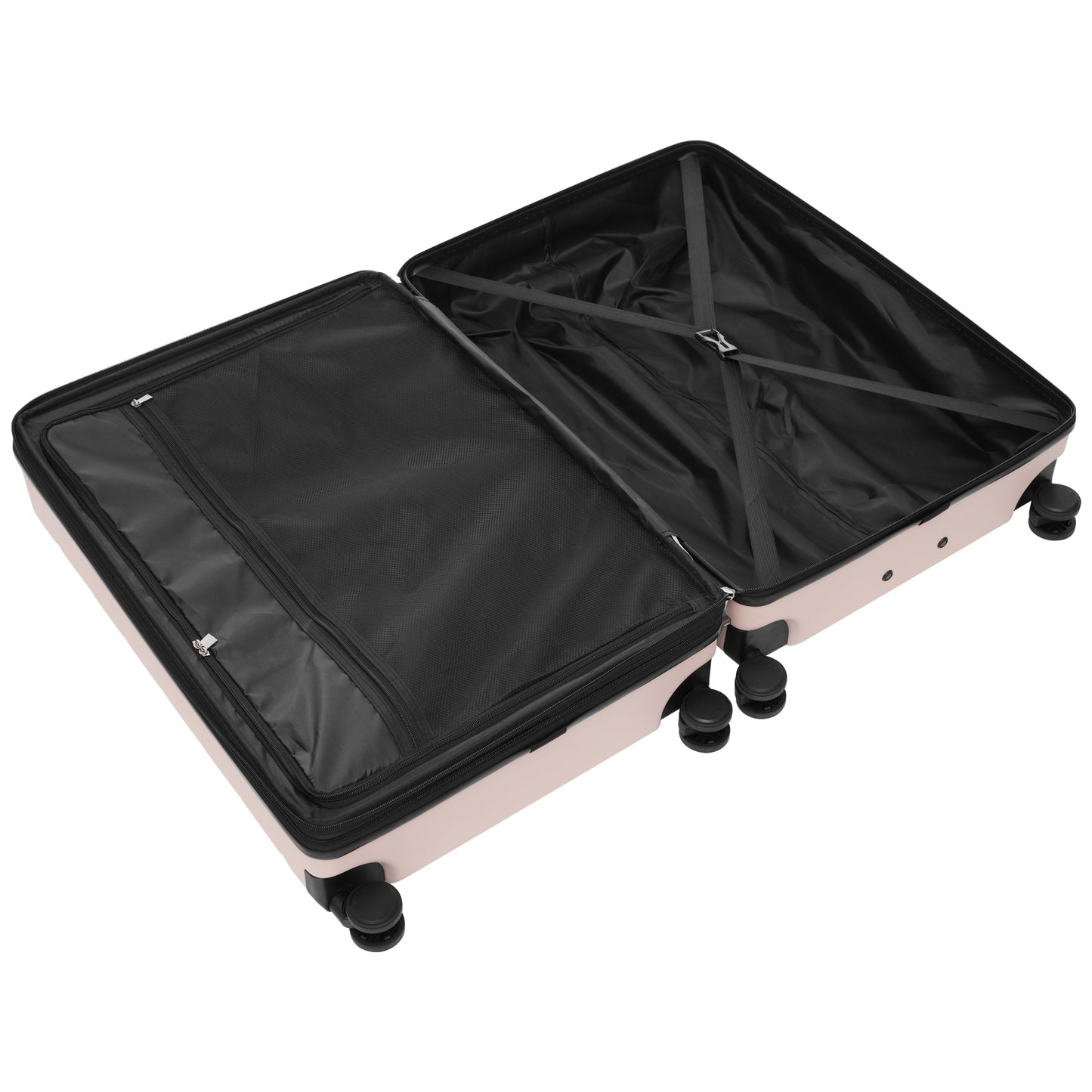 Luggage Sets 3 Piece Suitcase Set 20/24/28,Carry on Luggage Airline Approved,Hard Case with Spinner Wheels,Pink and Black