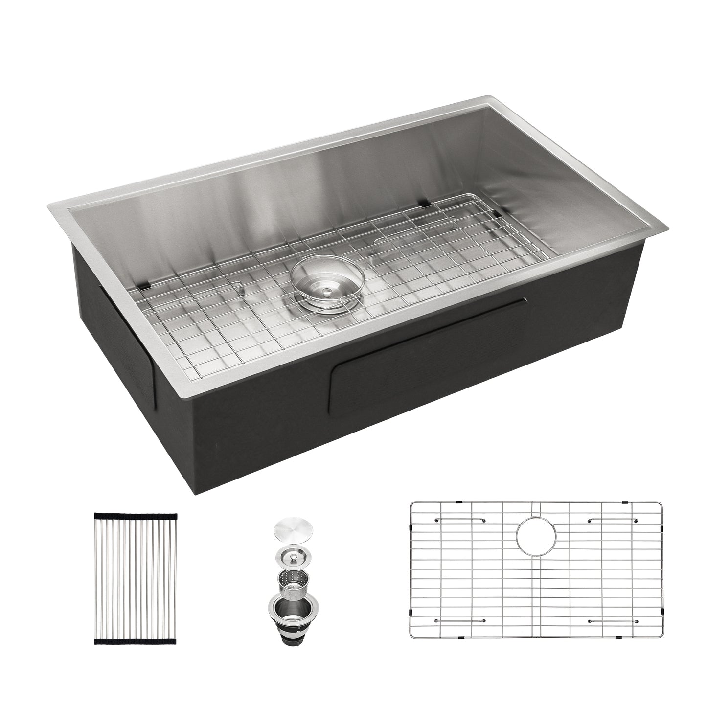 Stainless Steel 33 Inch Undermount Single Bowl Kitchen Sink