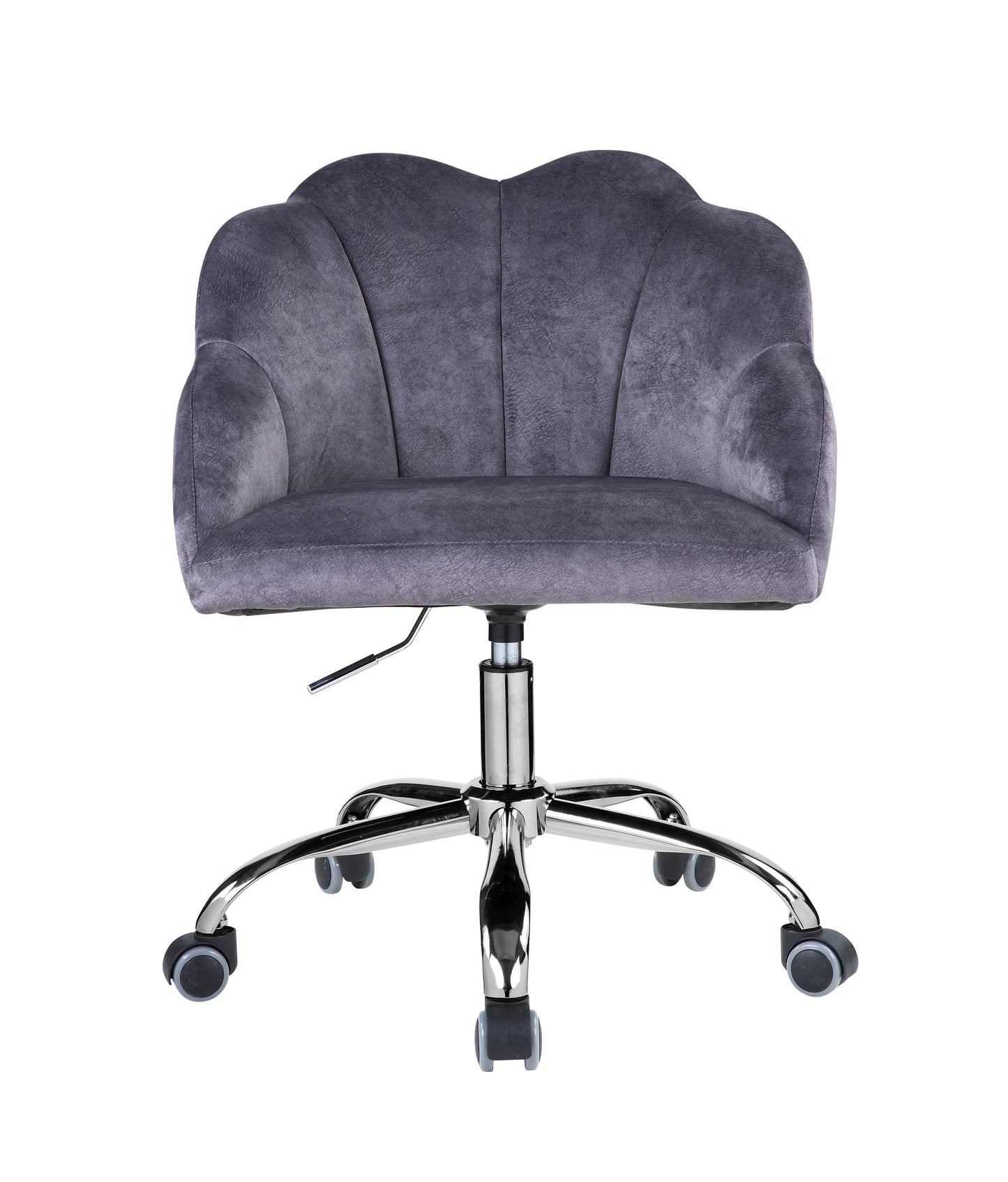 Rowse Office Chair in Dark Gray Velvet & Chrome Finish OF00118