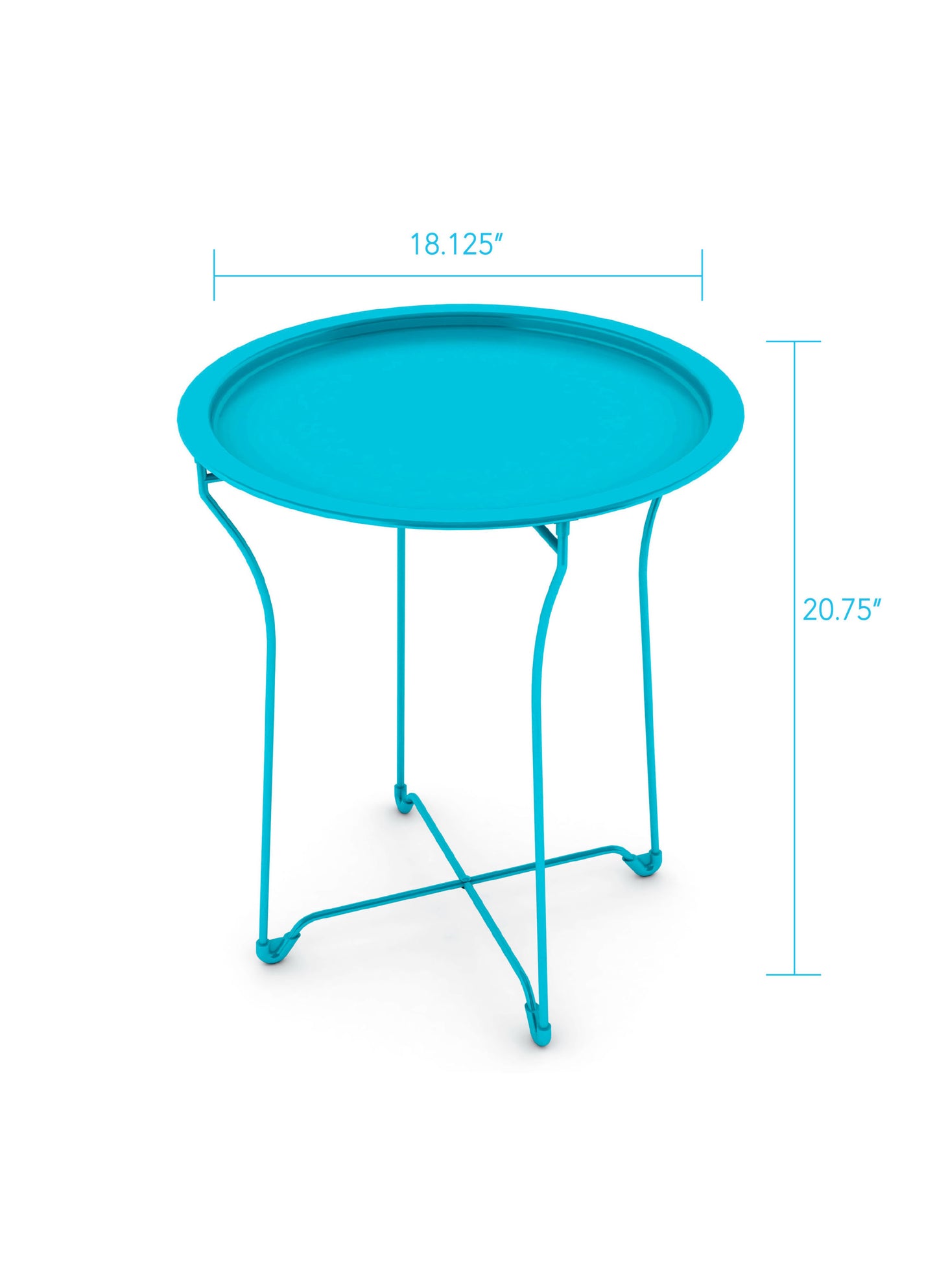 Atlantic Metal Tray Capri Breeze End Side Table for Indoor & Outdoor Use