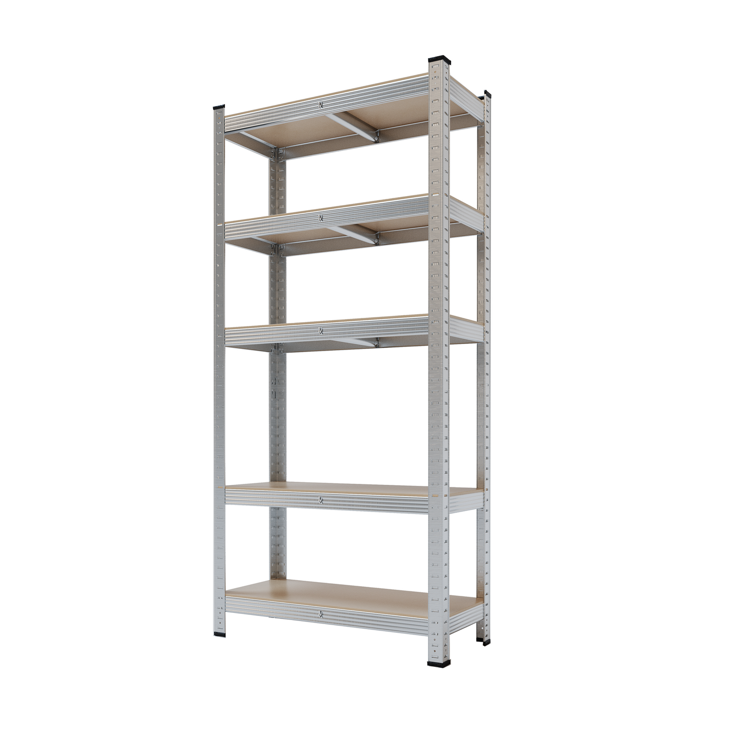 5-Tier Utility Shelves, Metal Storage Shelves Garage Shelving Unit Adjustable Garage Storage Shelves Storage Racks Heavy Duty Shed Shelving- Silver,35*18*71 Inch