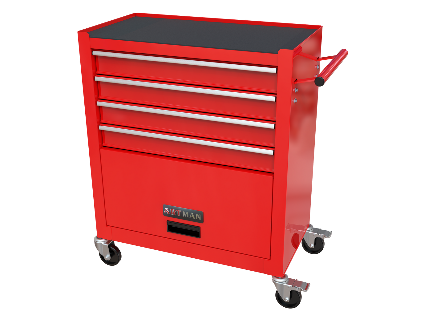 4 Drawers Tool Cabinet with Tool Sets-RED