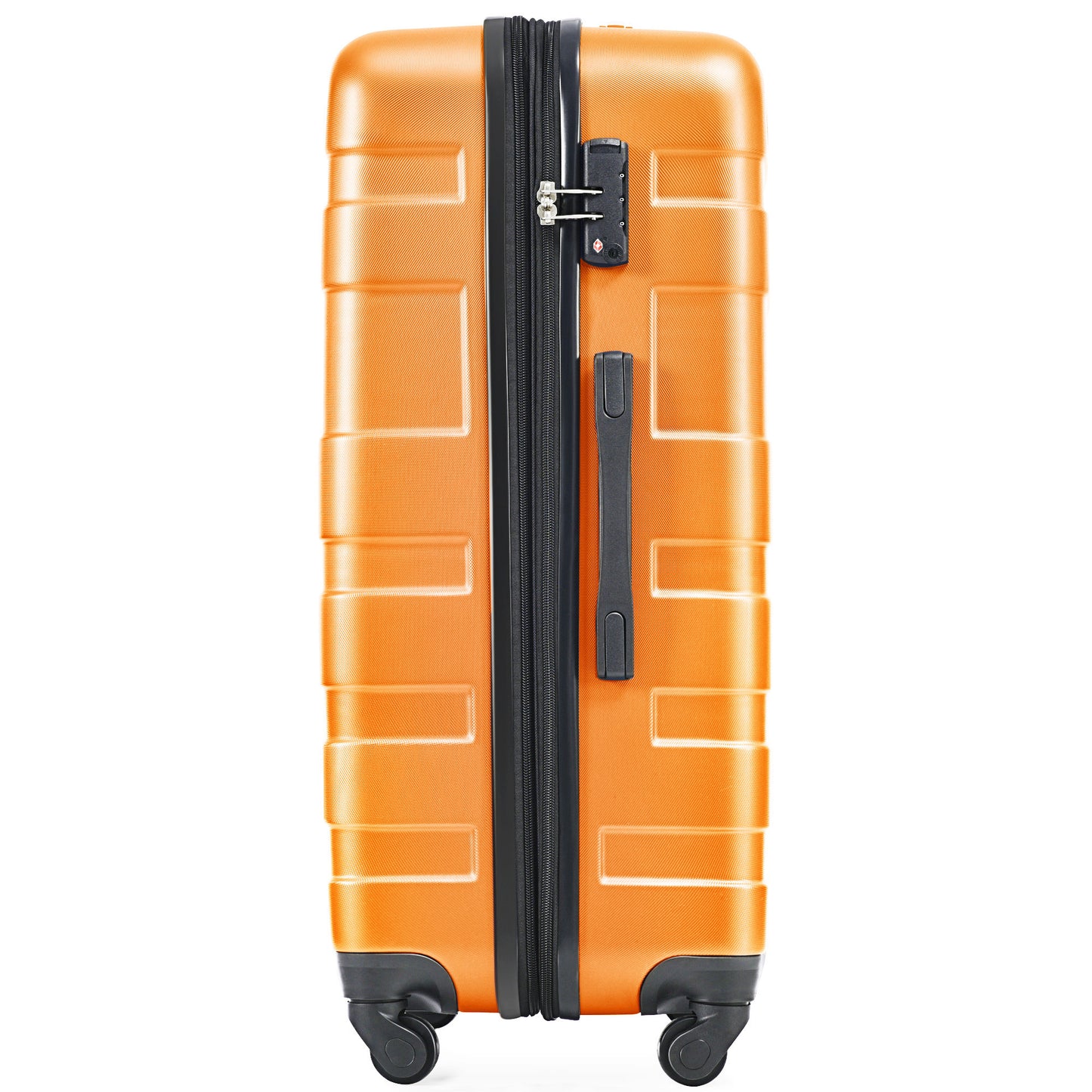 Luggage Sets New Model Expandable ABS Hardshell 3pcs Clearance Luggage Hardside Lightweight Durable Suitcase sets Spinner Wheels Suitcase with TSA Lock 20''24''28''(orange)