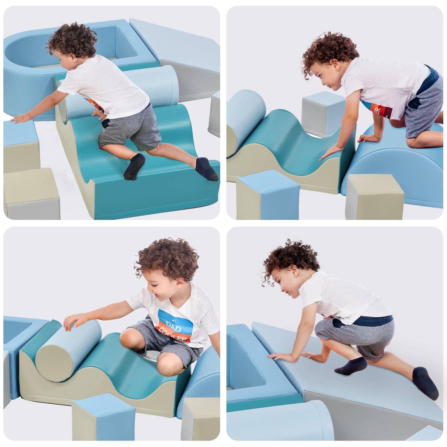 Soft Foam Climbing and Crawling Playset for Infants and Toddlers