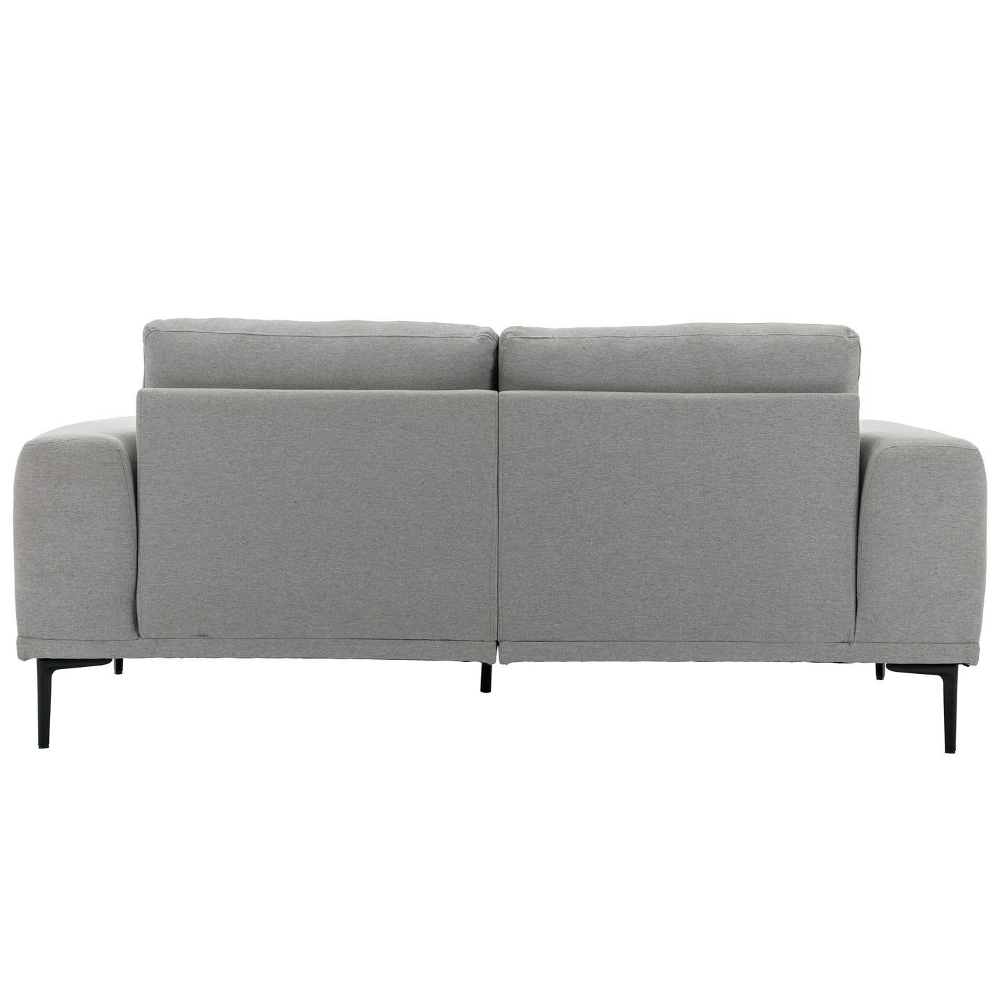 Large Sofa, 74.8 Inch Linen Fabric Loveseat Couch Mid-Century Modern Upholstered Accent Couches for Living Room, Apartment, Bedroom,Light Grey