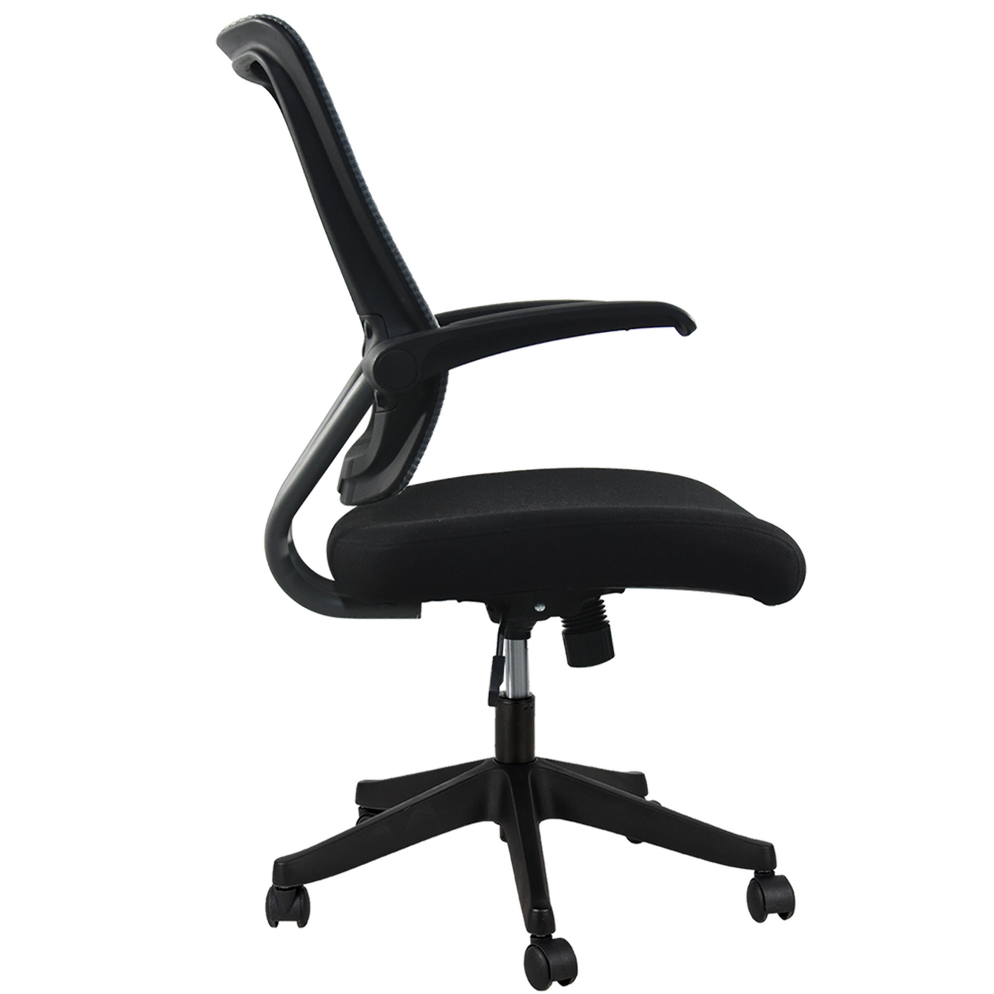 Mid task office chair with flip up arms, tilt angle max to 105 °,300LBS,Black