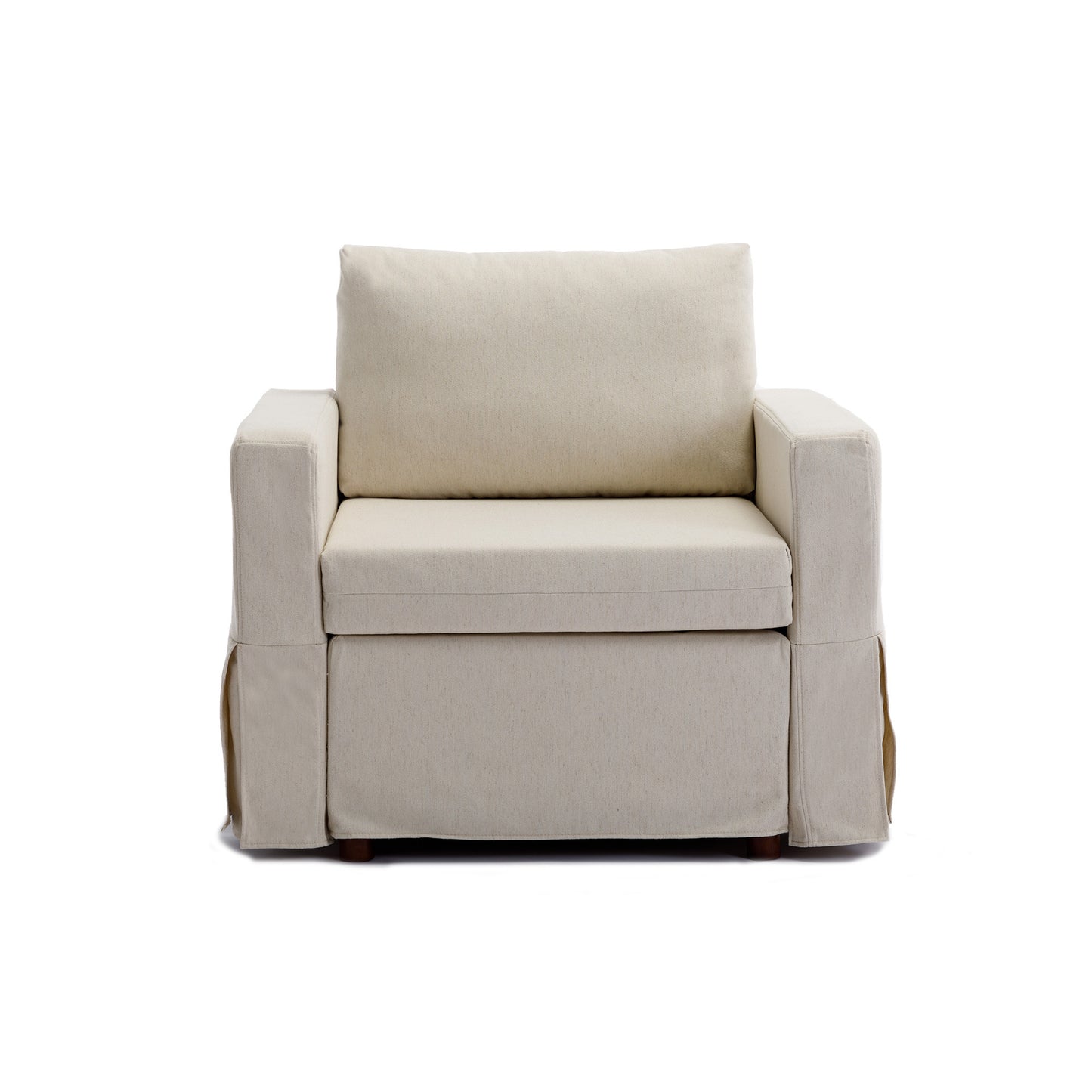 Single Seat Module Sofa Sectional Couch Seat Cushion and Back Cushion Removable and Washable,Cream