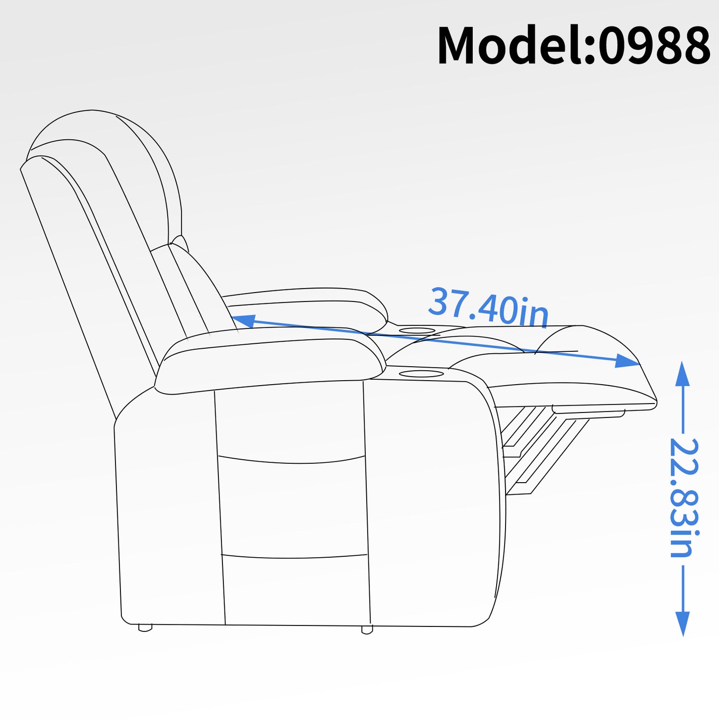 Infinite Position Okin Motor Power Lift Recliner Chair with Massage and Heating - Grey