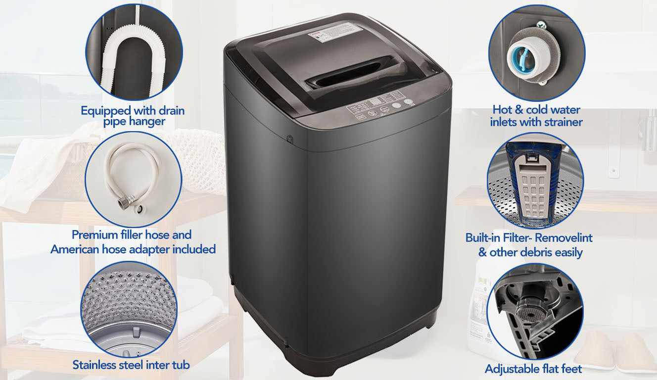 Compact Automatic Home Washer with Versatile Programs