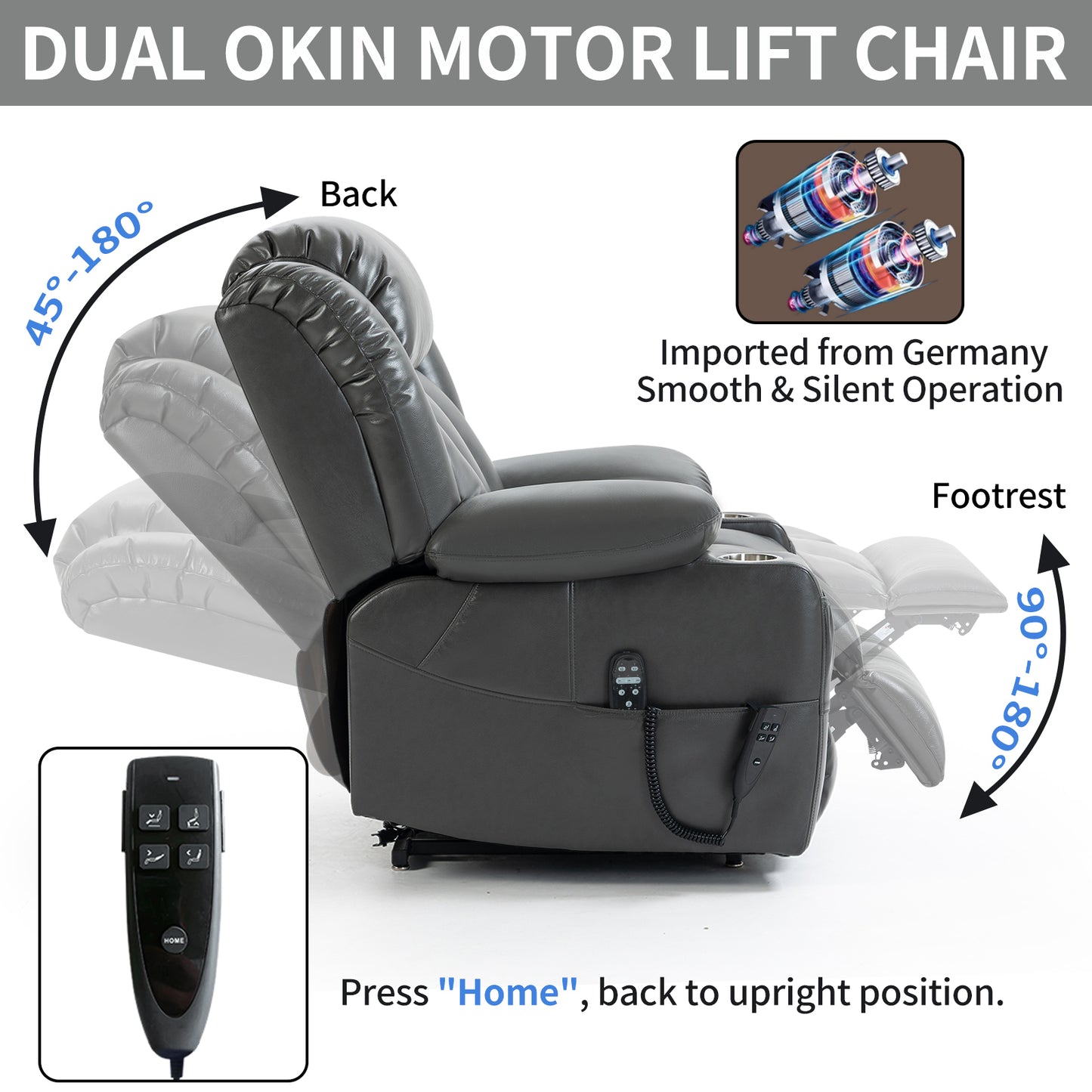 Luxurious Power Lift Recliner Chair with Massage and Heating Functions