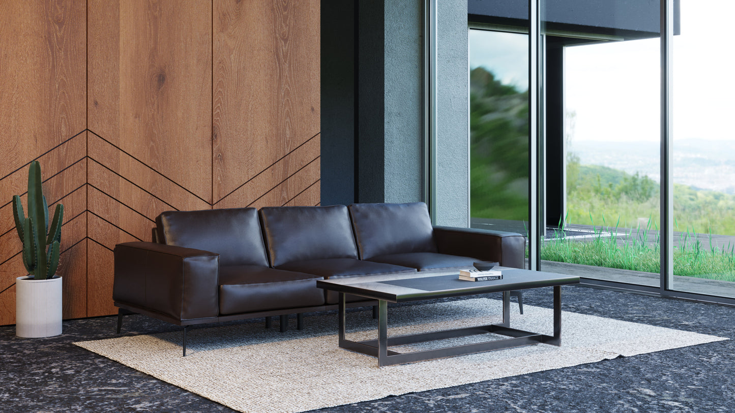 Elevate Your Living Space with the Ceramic & Walnut Coffee Table
