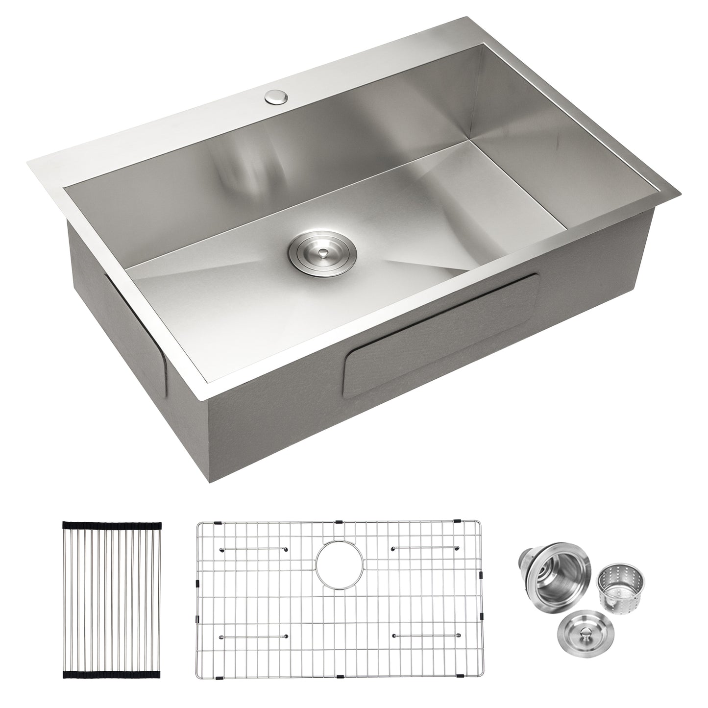 28 Inch Topmount Single Bowl Stainless Steel Kitchen Sink