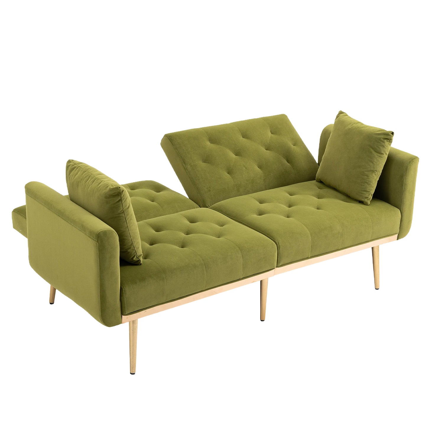 Velvet  Sofa , Accent sofa .loveseat sofa with metal  feet