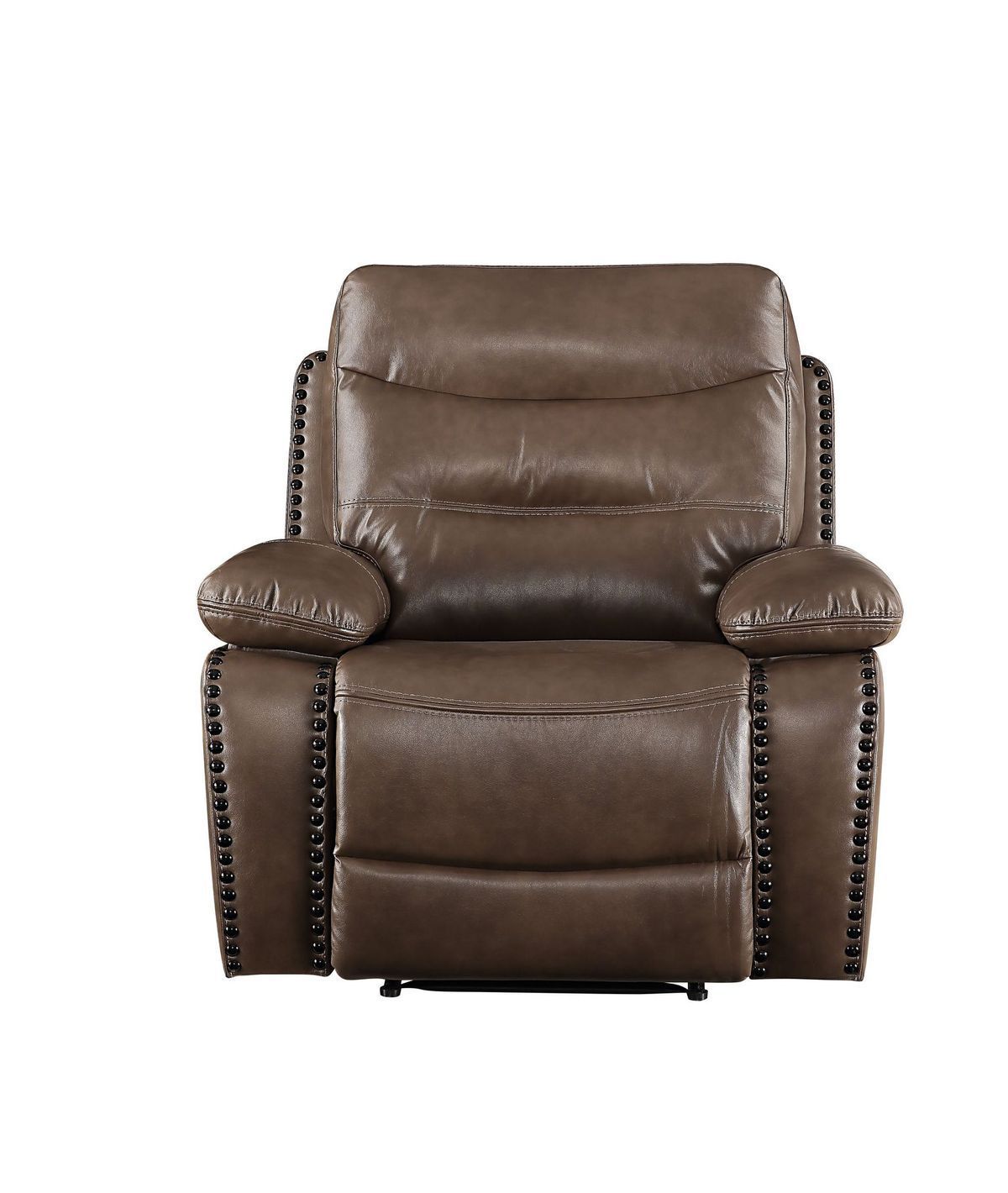 Aashi Brown Leather-Gel Match Recliner