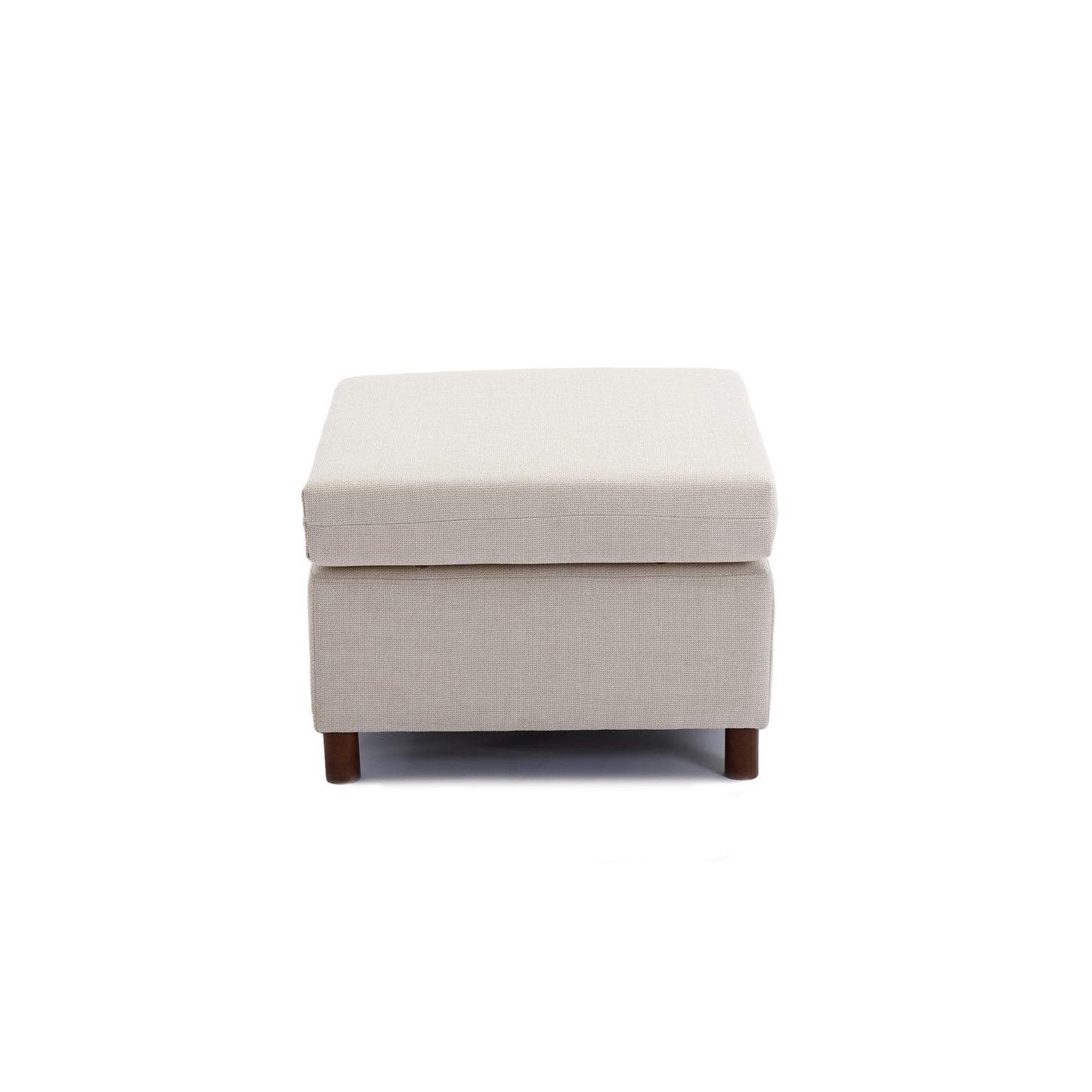 Cream Modular Sectional Sofa Couch With 2 Ottoman