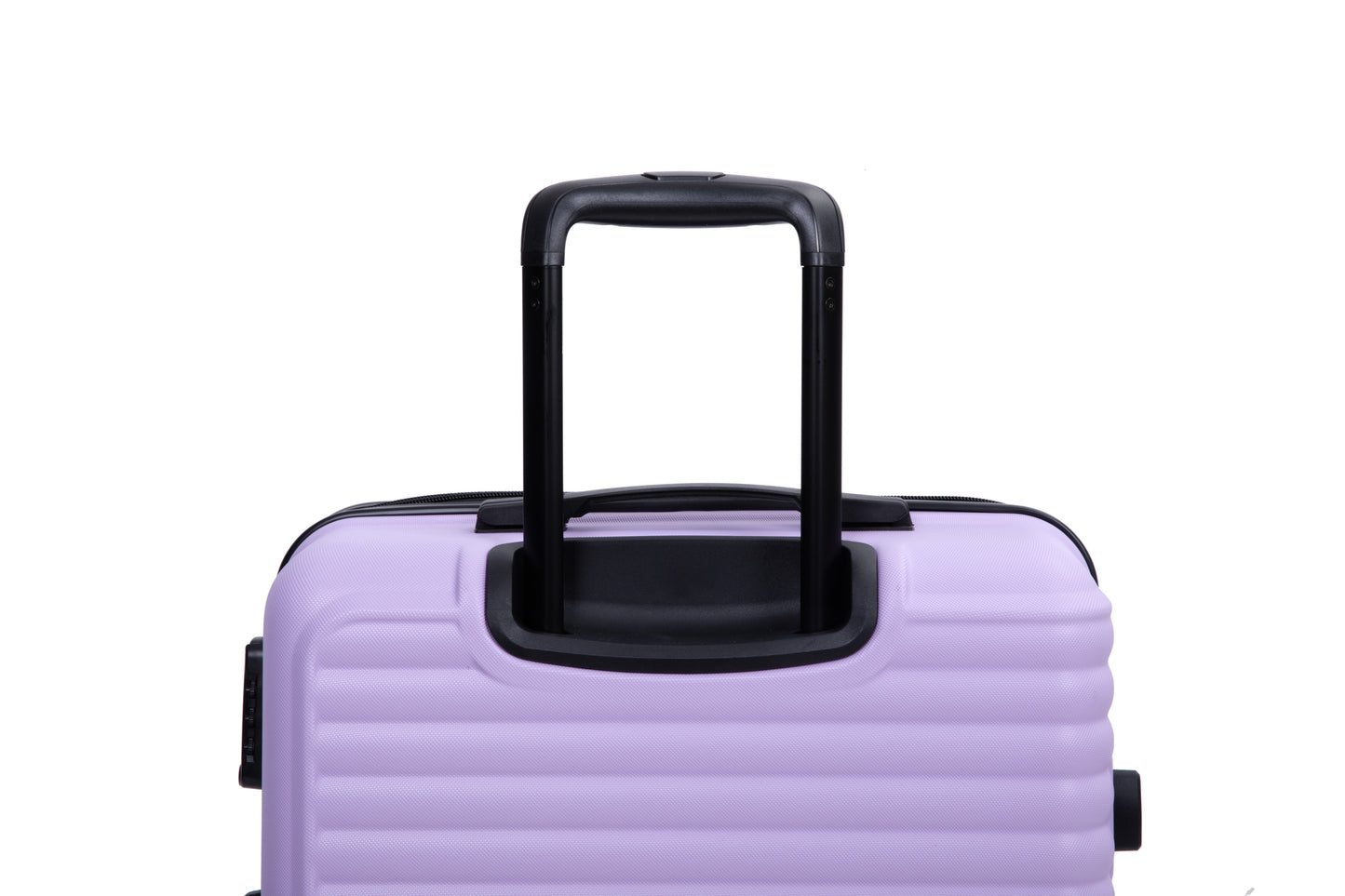 3 Piece Luggage Sets ABS Lightweight Suitcase with Two Hooks, Spinner Wheels, TSA Lock, (20/24/28) Lavender Purple