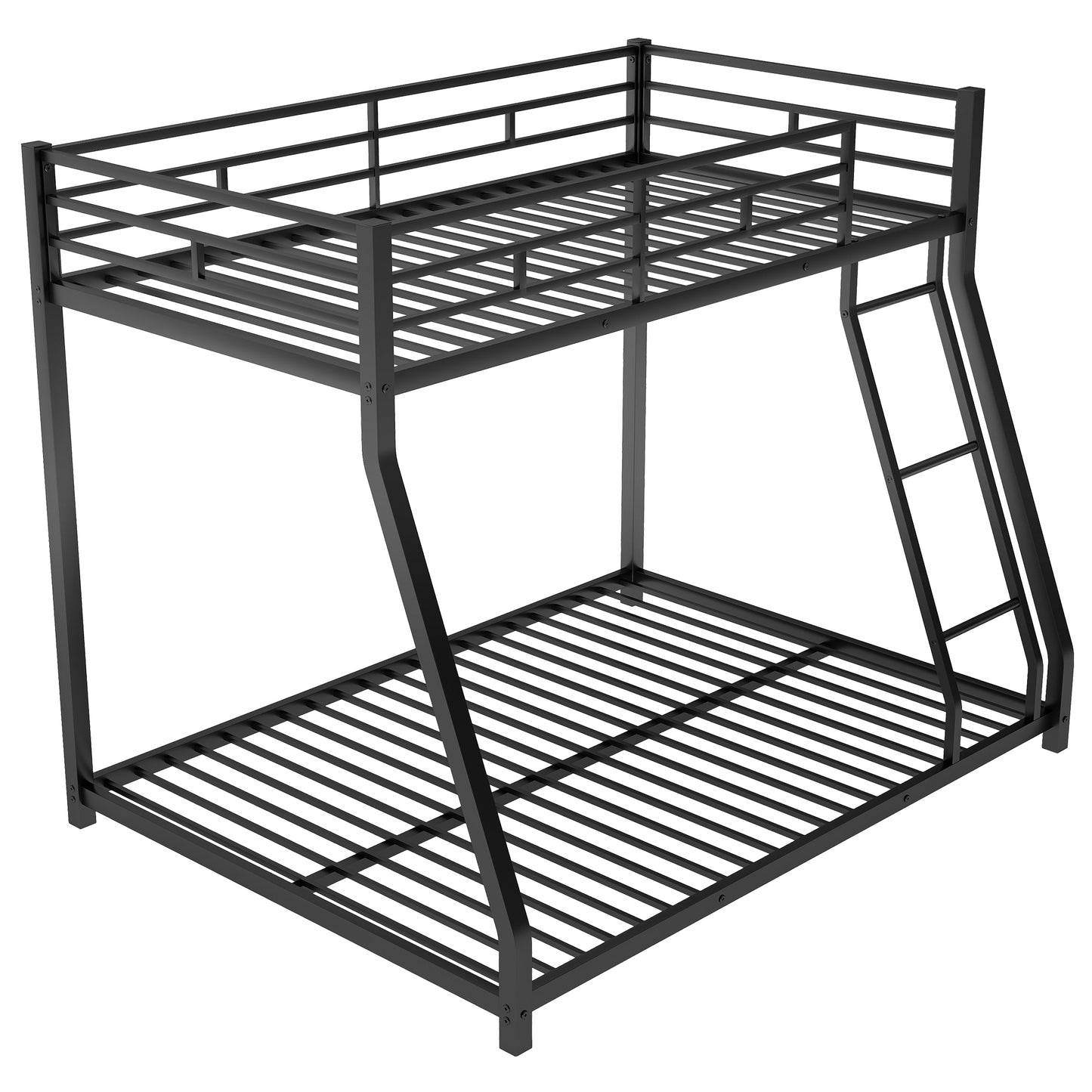 Metal Black Twin over Full Bunk Bed