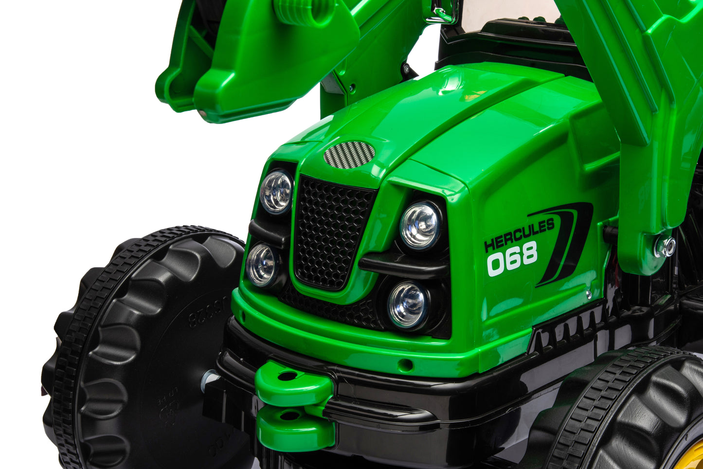 Green Kids Ride on Excavator with 12V Battery Power