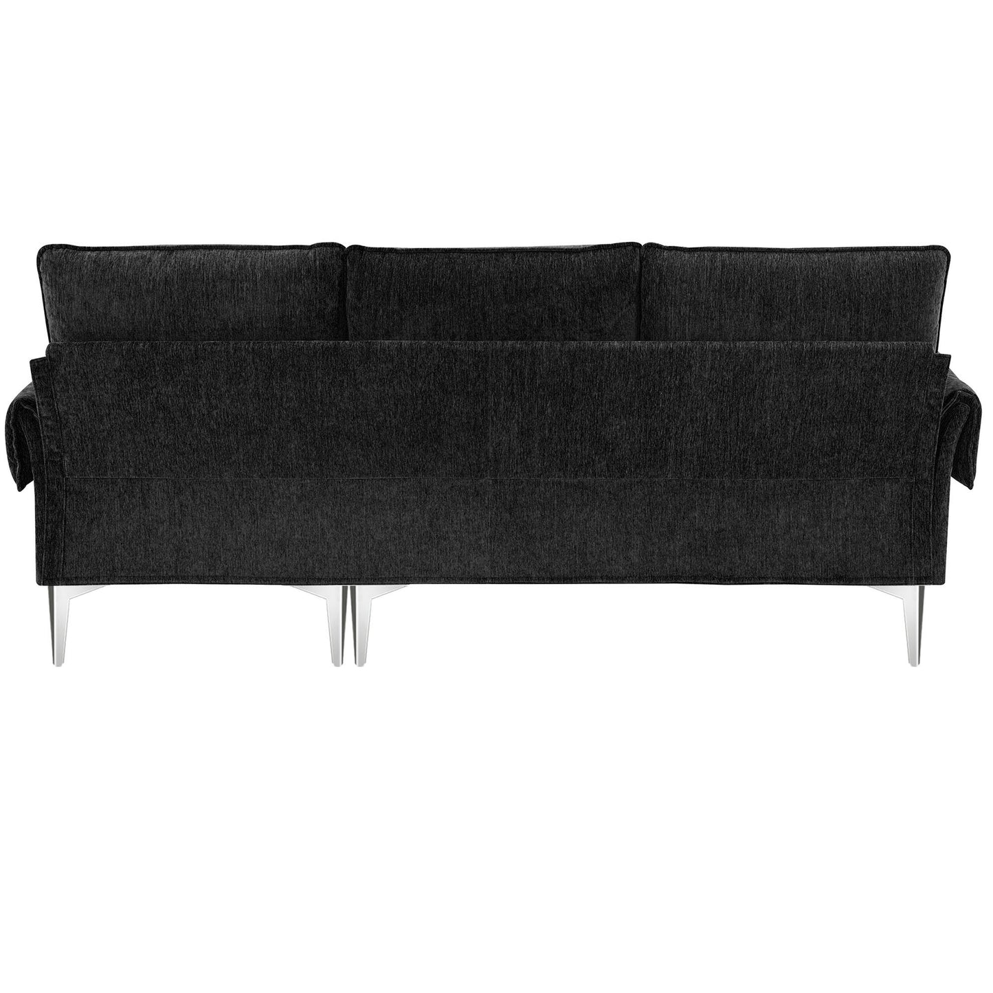 84-Inch Convertible L-Shaped Sectional Sofa with Reversible Chaise