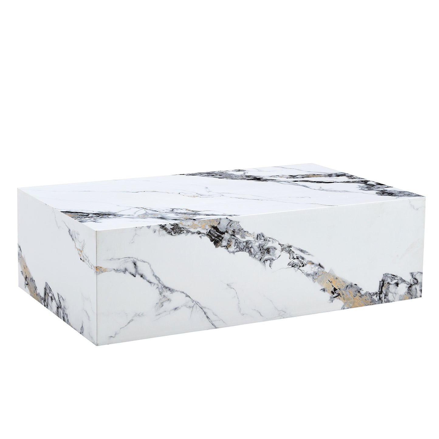 Modern 3 Piece Marble Pattern Coffee Table Set