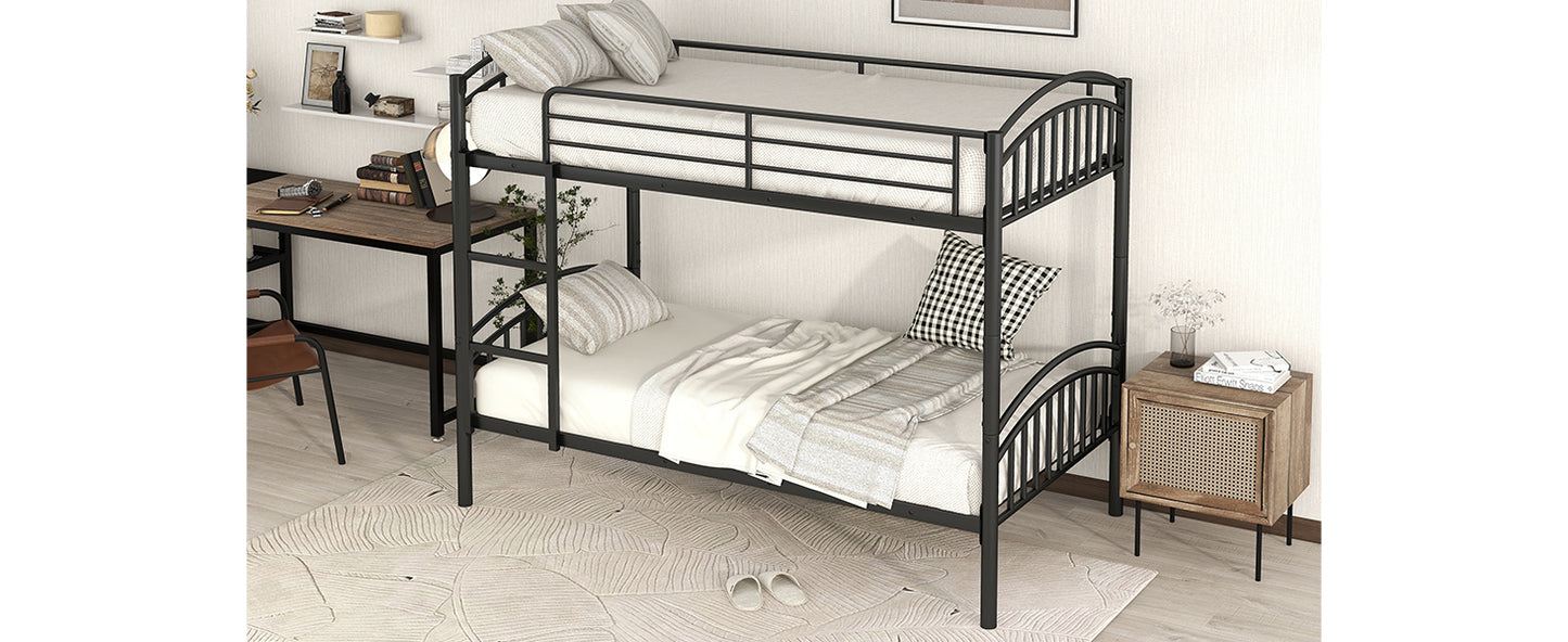 Manhattan Steel Twin Bunk Bed Set (Black)