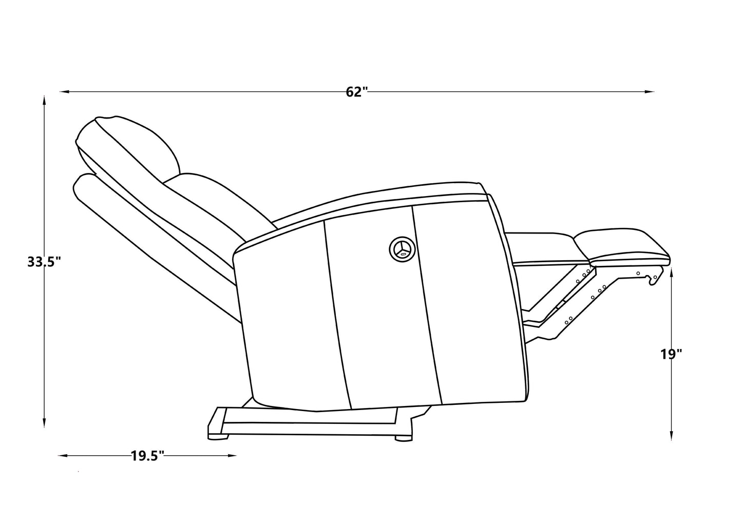 Serbia Power Recliner with USB Charger