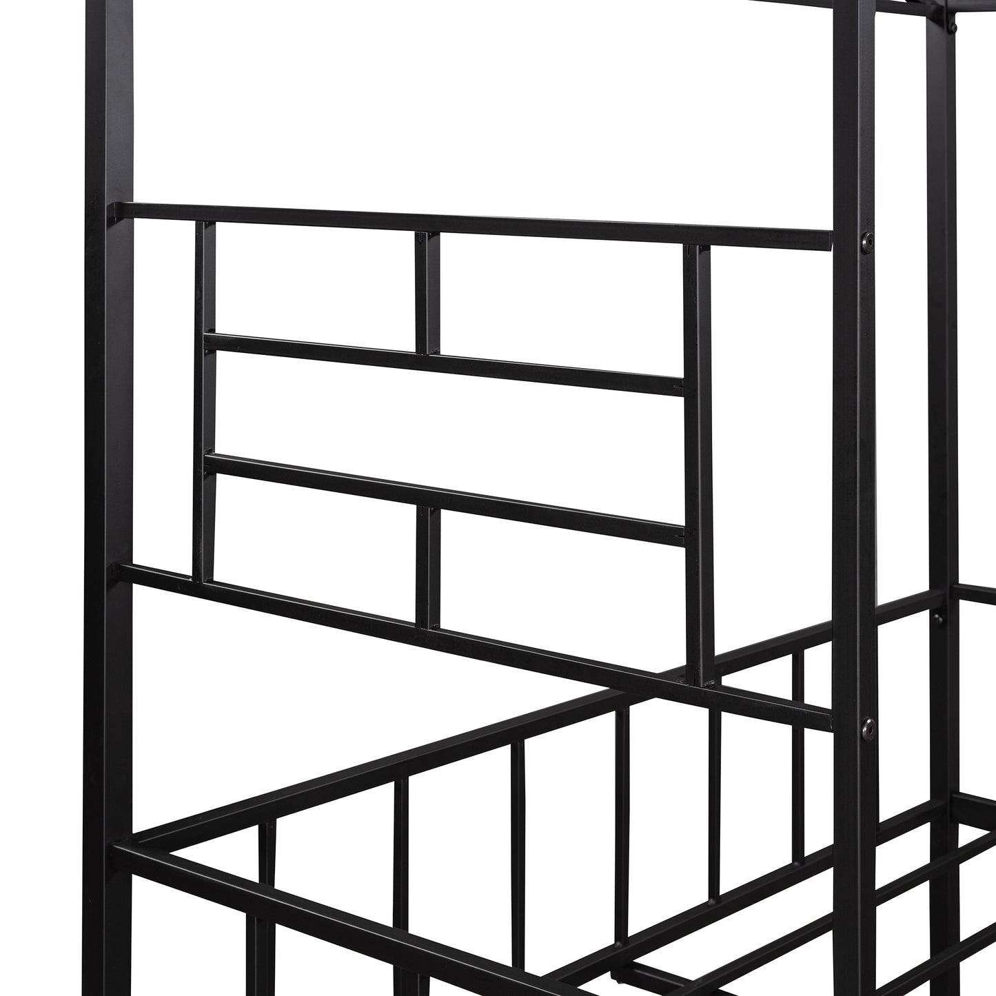 Metal House Bed Frame Full Size with Slatted Support No Box Spring Needed Black