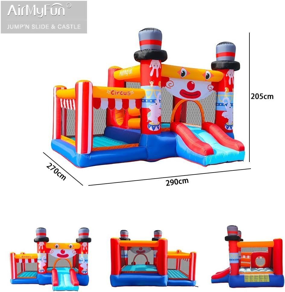 Cute Clown Themed Inflatable Bounce House & Castle for Kids