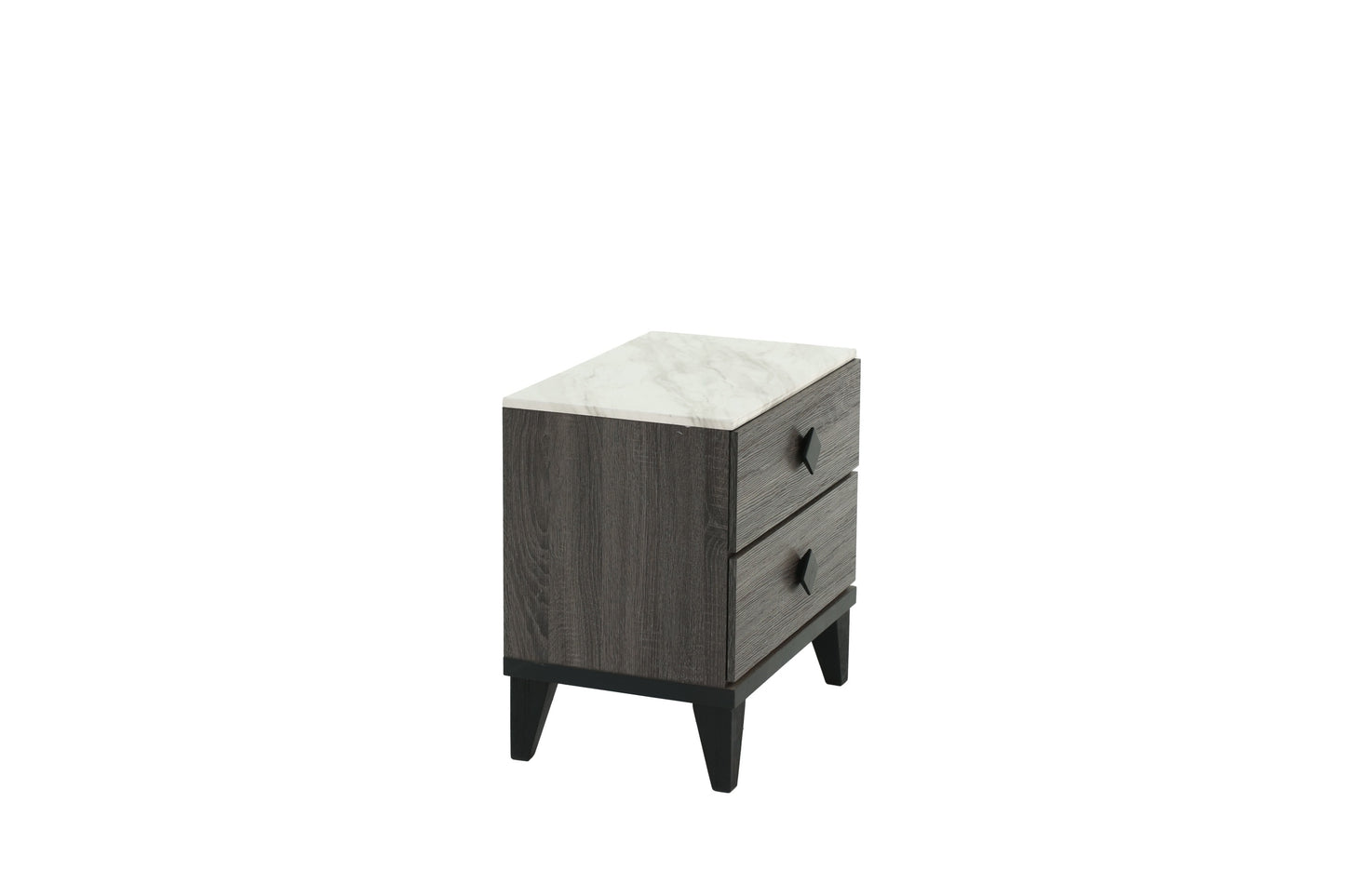 NIGHTSTAND in Dark Gray Oak (Rustic Accents)