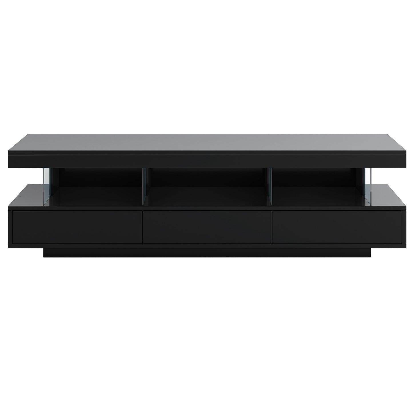 Sleek LED TV Stand with 16 Color Options and Abundant Storage for 70 TVs