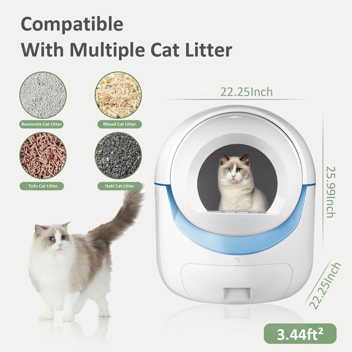 Self Cleaning Cat Litter Box, Automatic Cat Litter Box for Cat