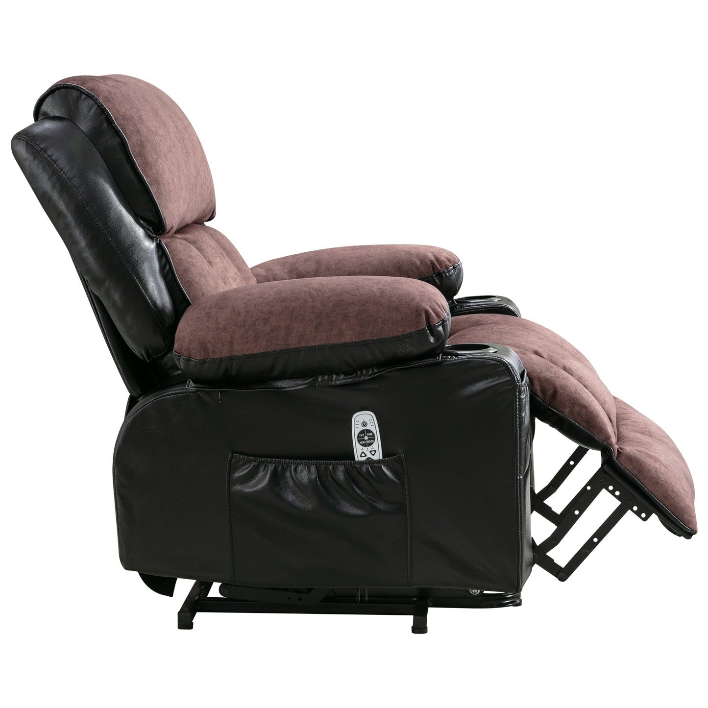 Electric Power Lift Recliner Chair with Heat and Massage for Elderly in Black/Brown