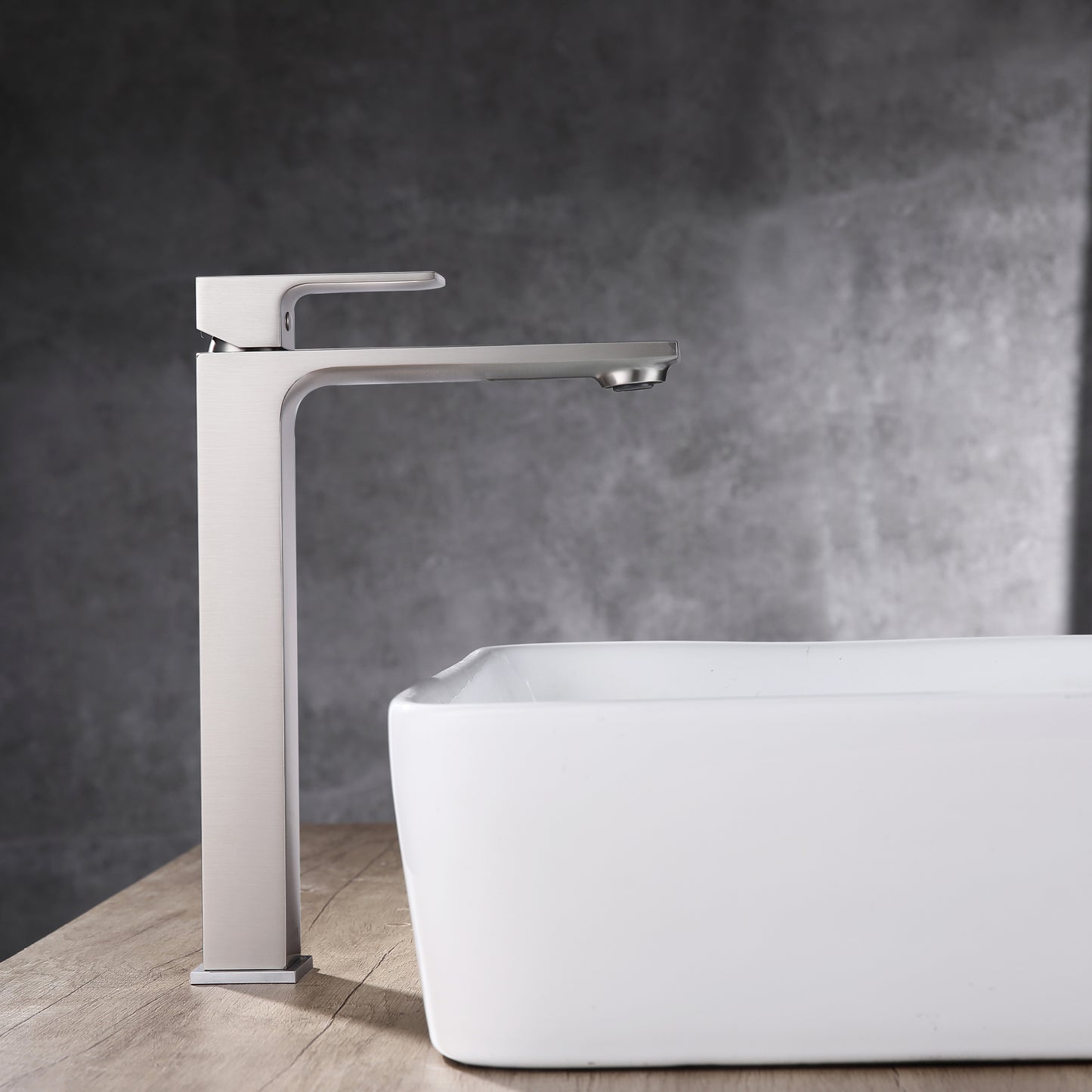 Modern Brushed Nickel Bathroom Faucet