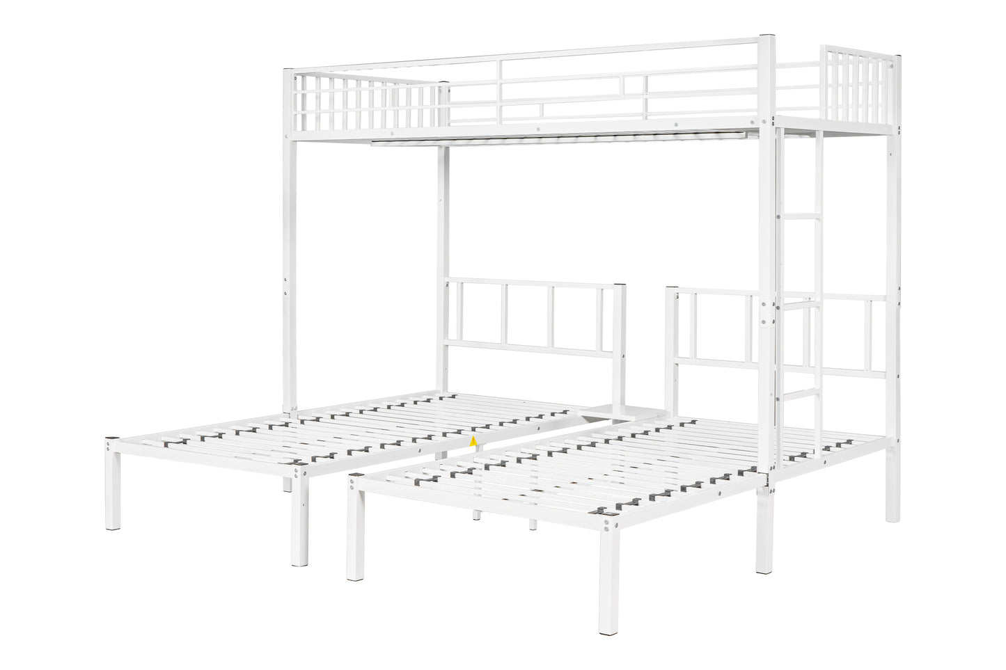 Versatile Steel Triple Bunk Bed with Noise-Reducing Design