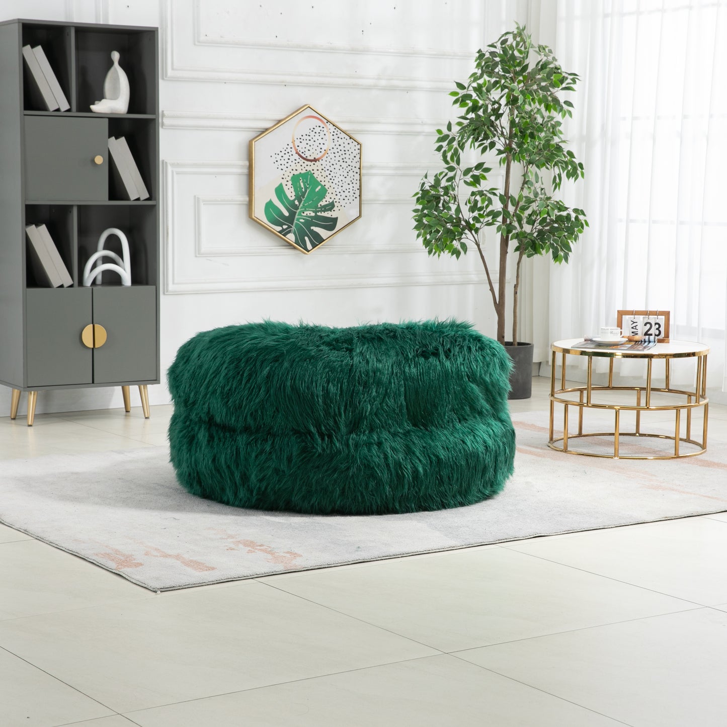 Plush Bean Bag Chair with High Density Foam Filling