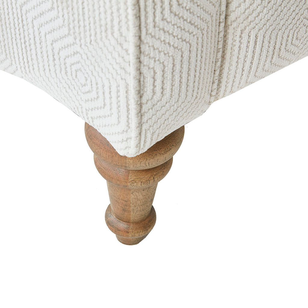 Elegant Ivory Push Back Recliner with High-Density Foam