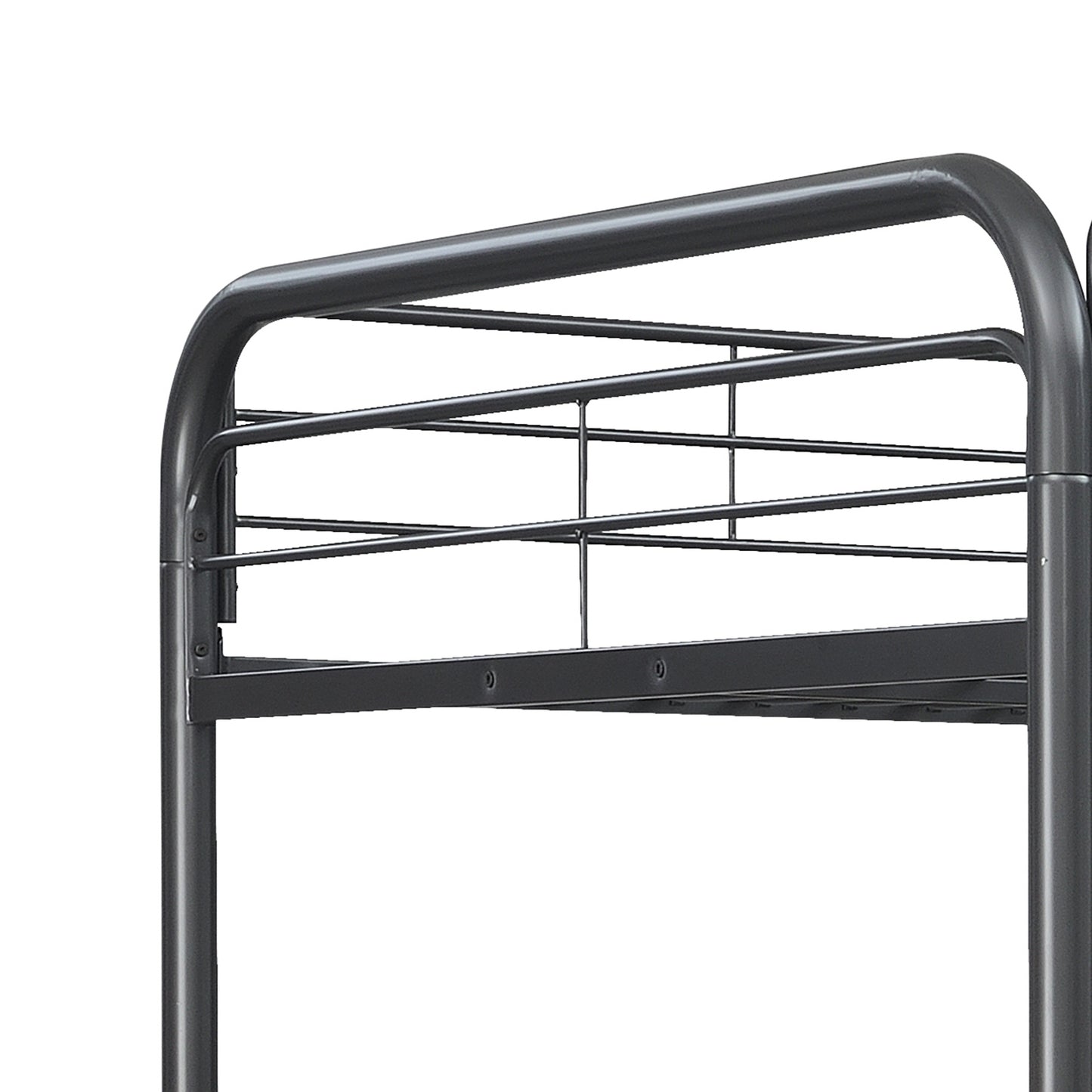 Trio Black Metal Triple Bunk Bed, FULL/FULL/FULL