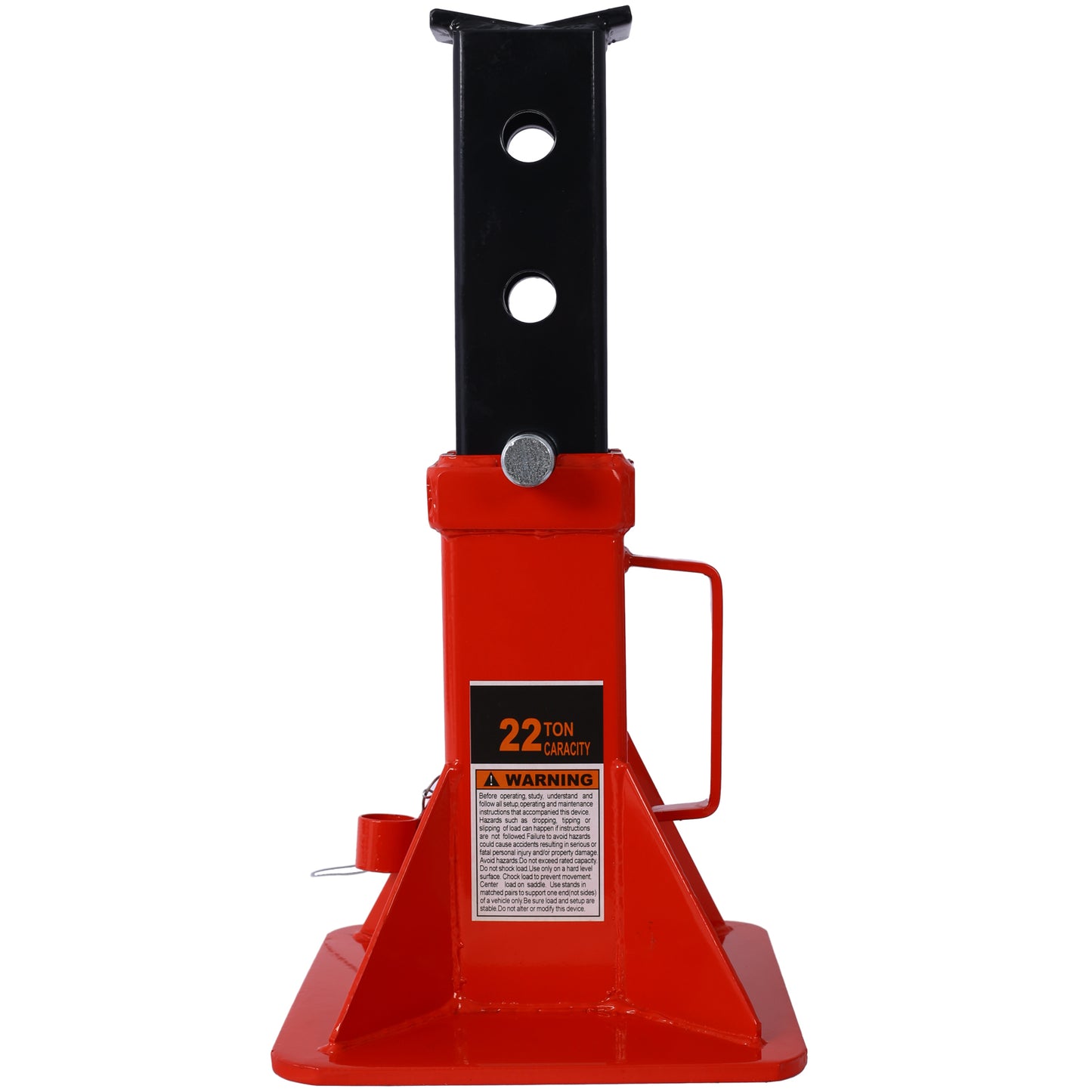 Heavy Duty Pin Type Professional Car Jack Stand with Lock, 22 Ton (44,000 lb) Capacity, Red, 1 Pair